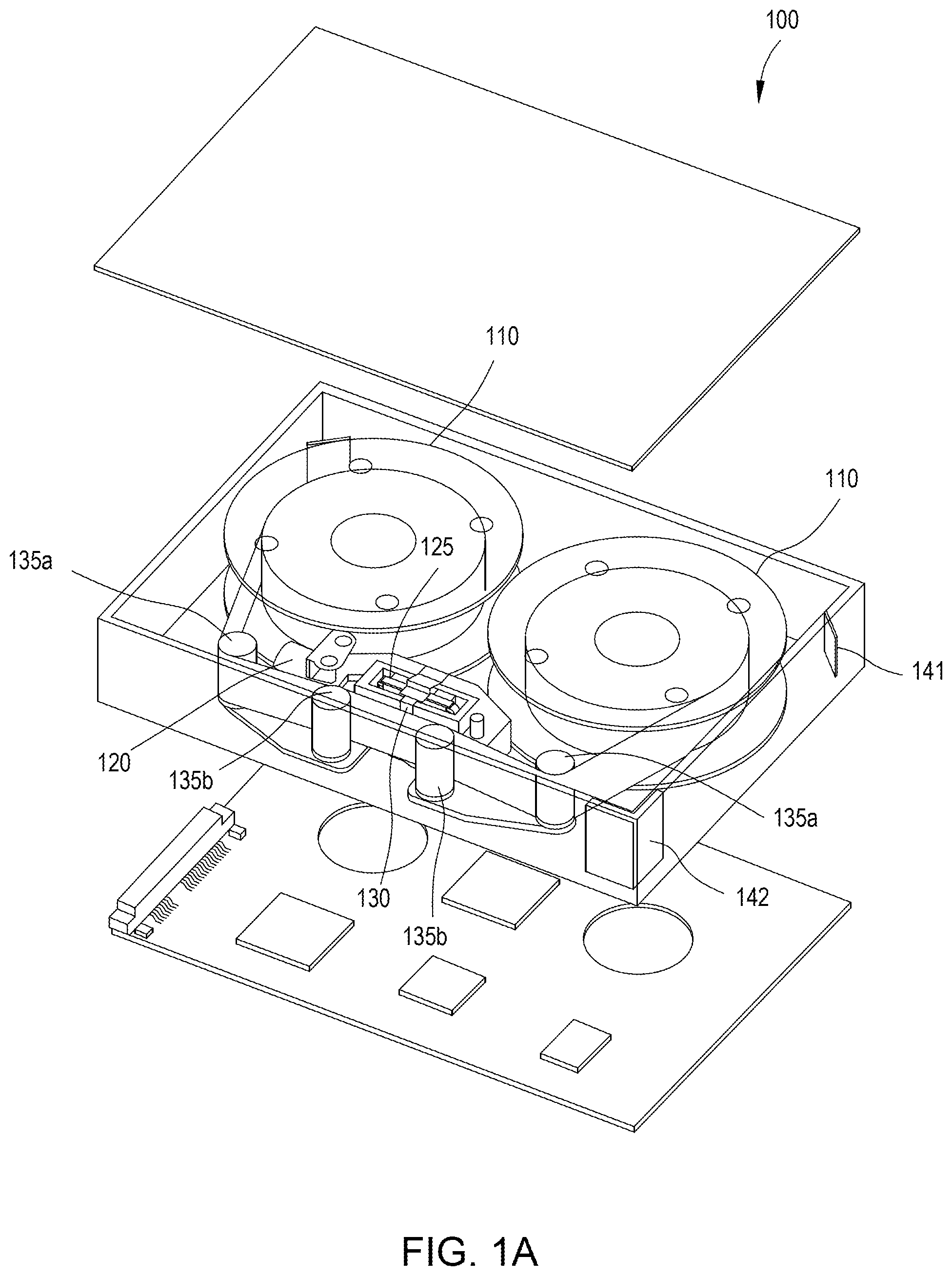 Patent US12106772 — Methods for increasing storage capacity and improving performance in dual-reel removable tape devices and fixed tape devices — Figure 1
