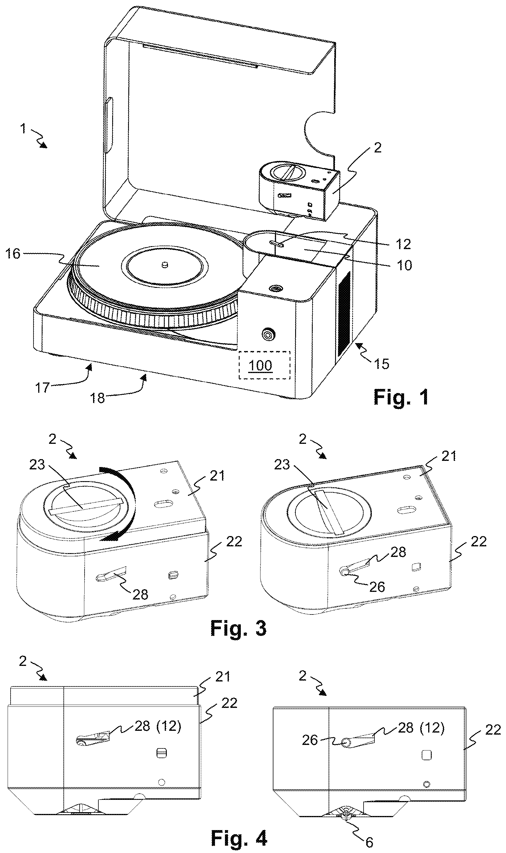 Patent US12106781 — Cutter unit for cutting a phonographic record, cartridge for a cutter unit, blank for a phonographic record and method for reading information from a blank — Figure 1