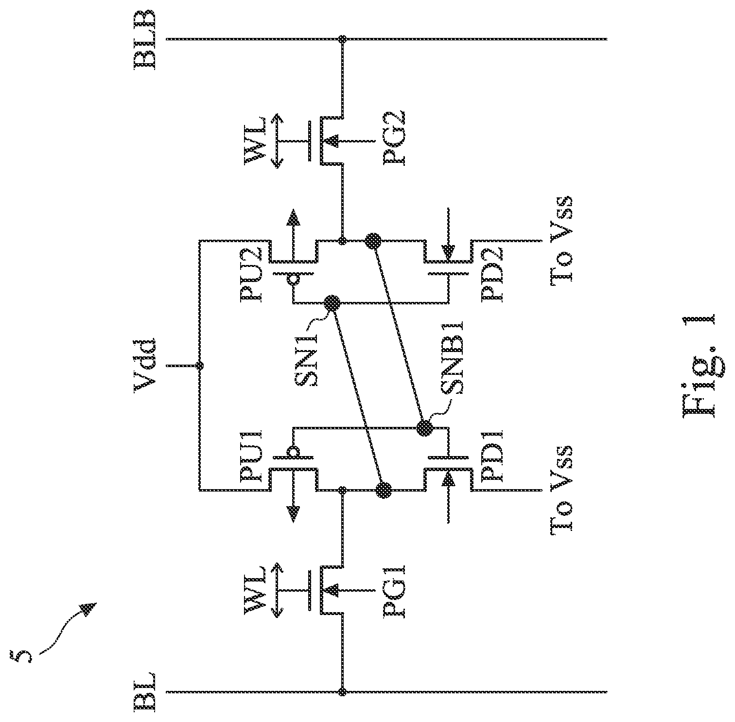Patent US12106801 — Circuit for reducing voltage degradation caused by parasitic resistance in a memory device — Figure 1