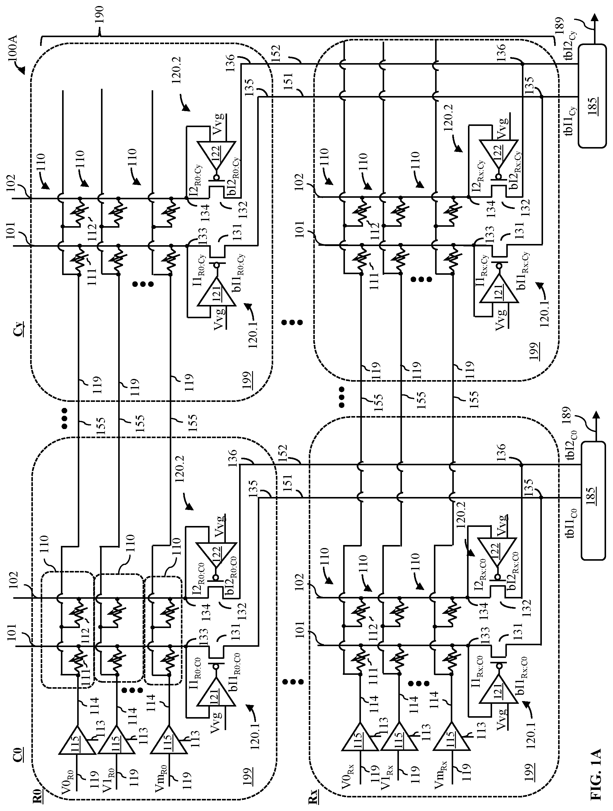 Patent US12106804 — Partitioned memory architecture with dual resistor memory elements for in-memory serial processing — Figure 1