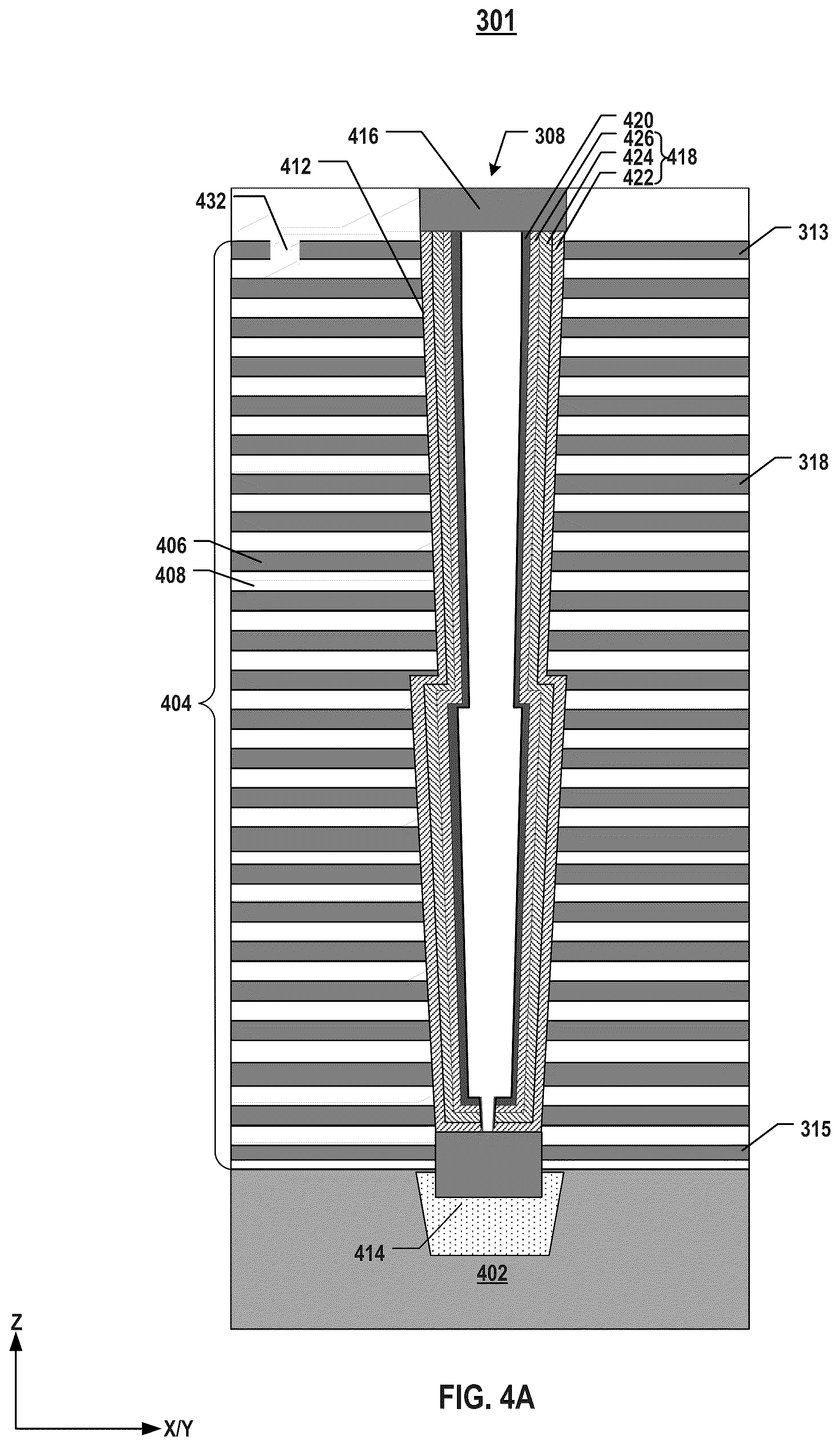 Patent US12106807 Figure 4 – Memory device and operation based on threshold voltage distribution of memory cells of adjacent states