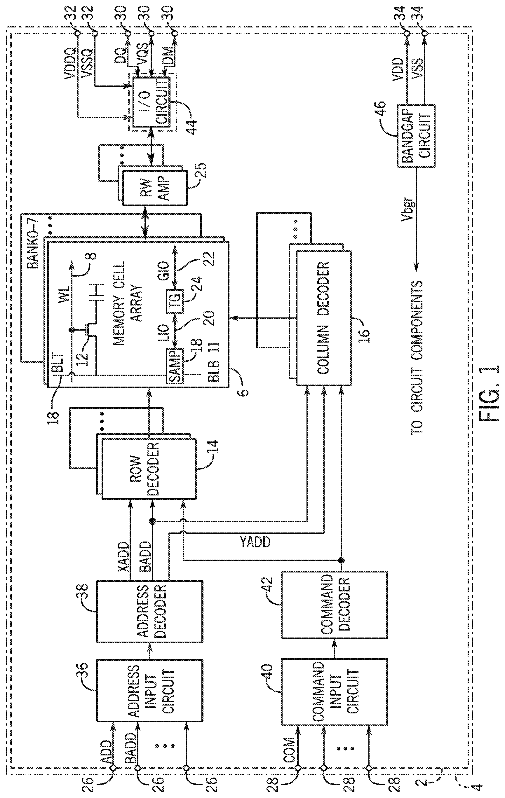 Patent US12106820 — Single column select architecture for sense amplifier circuity — Figure 1