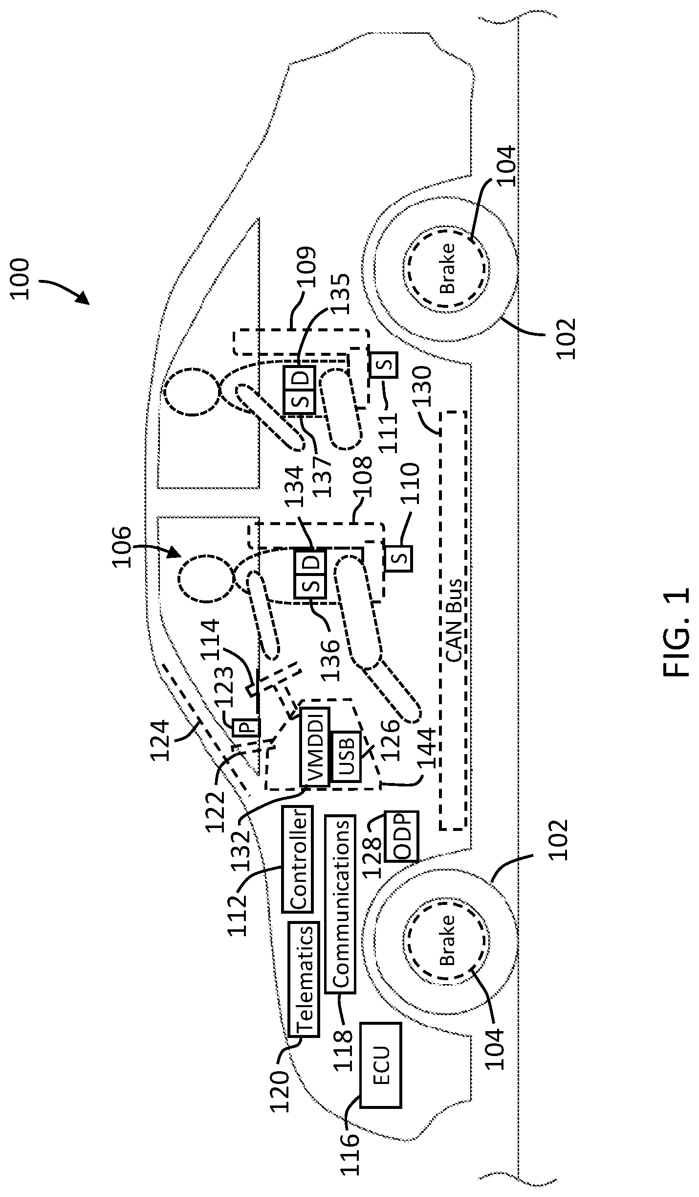 Patent US12106852 — Vehicle medical device interface system — Figure 1