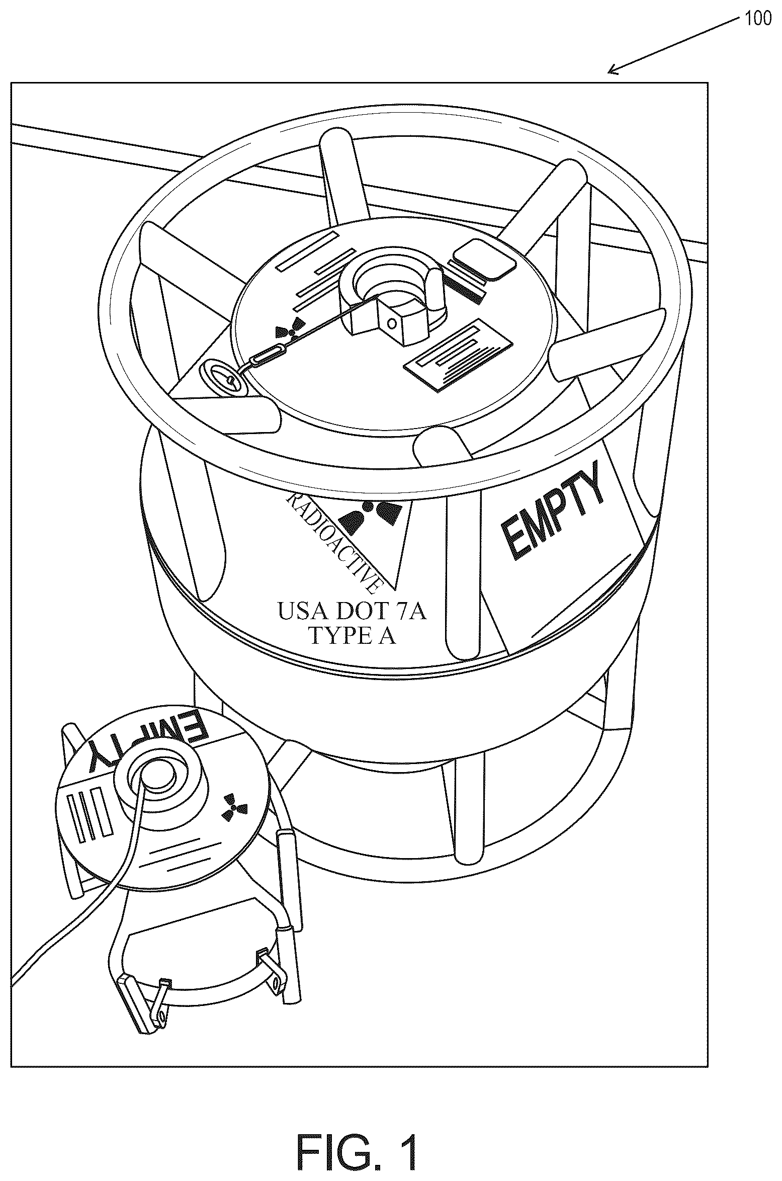 Patent US12106866 — Acoustic tracking system and method for nuclear sources — Figure 1