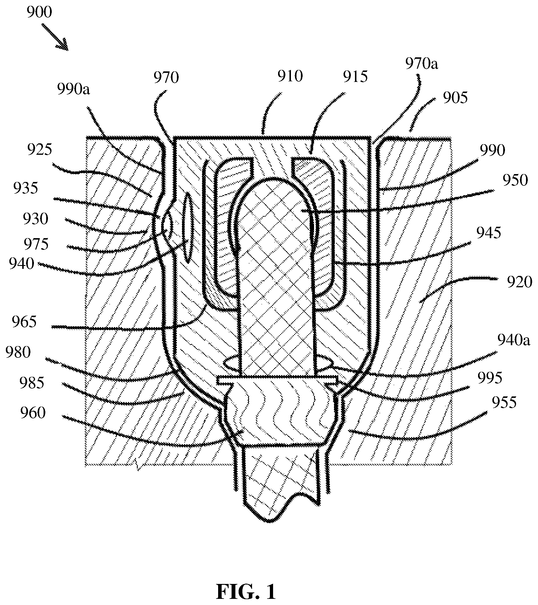 Patent US12106890 — Inductive coupler for downhole transmission line — Figure 1