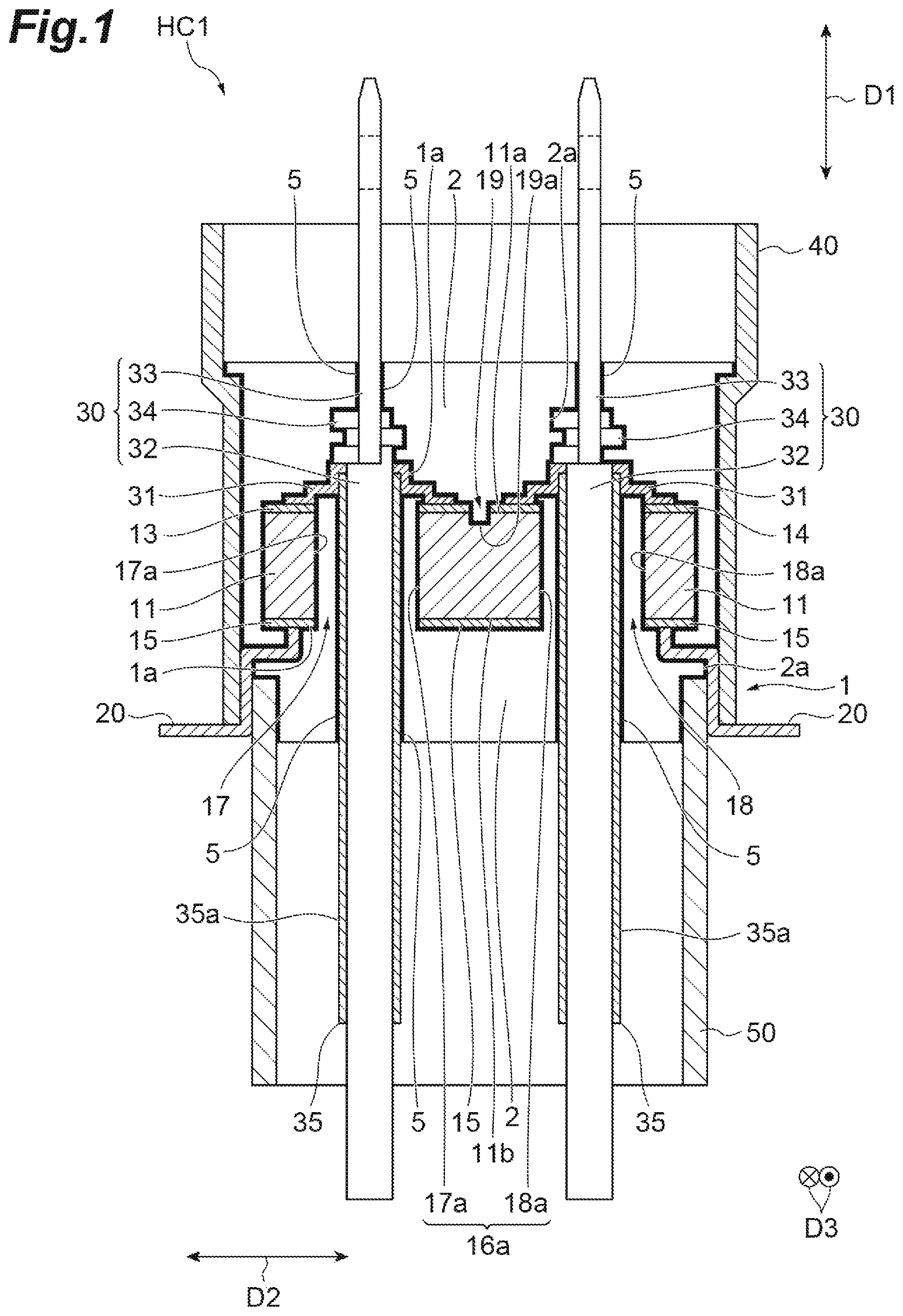 Patent US12106906 — High voltage feed-through capacitor — Figure 1