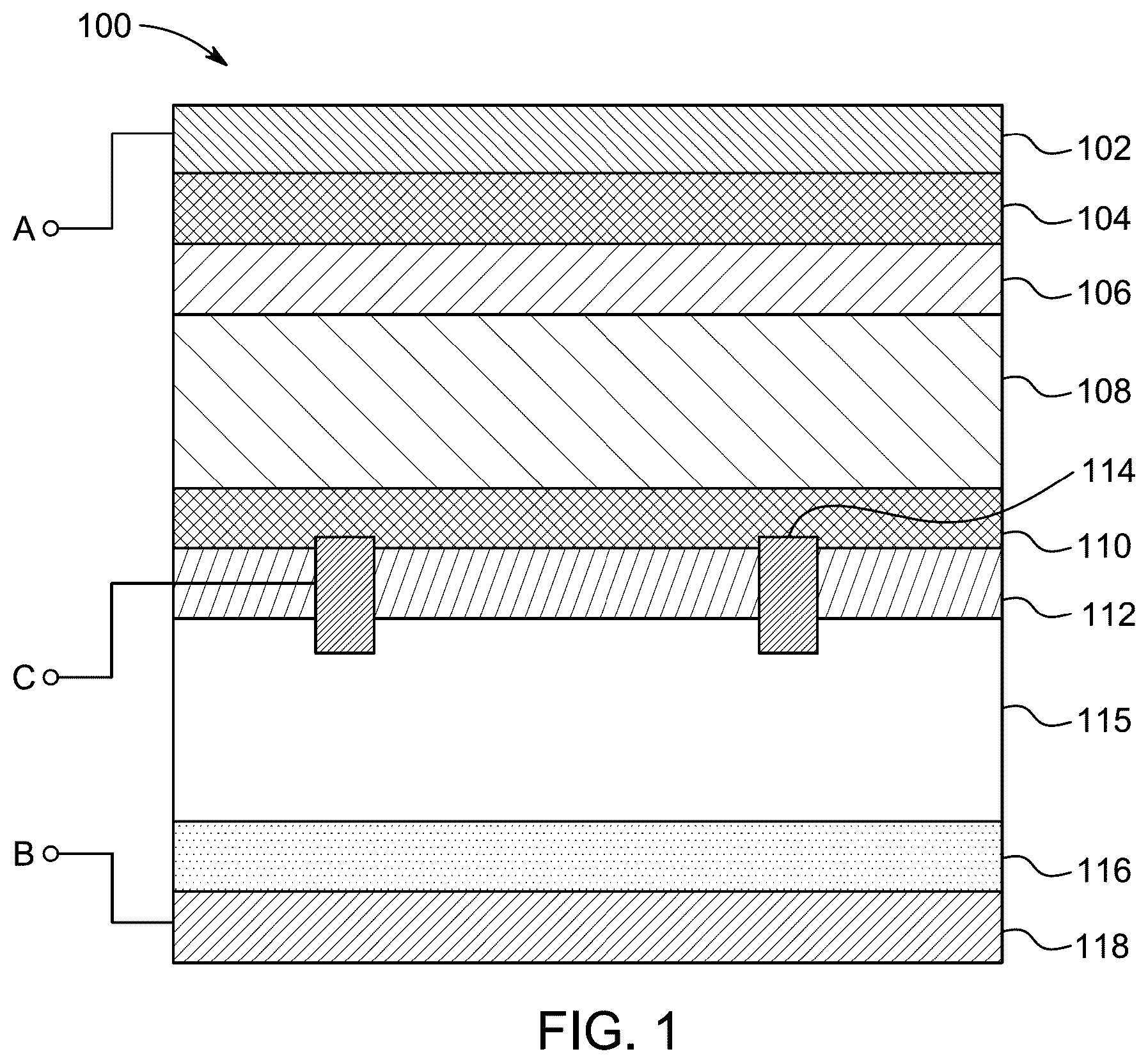 Patent US12106909 — Solar cell antireflection and porous silicon layers — Figure 1