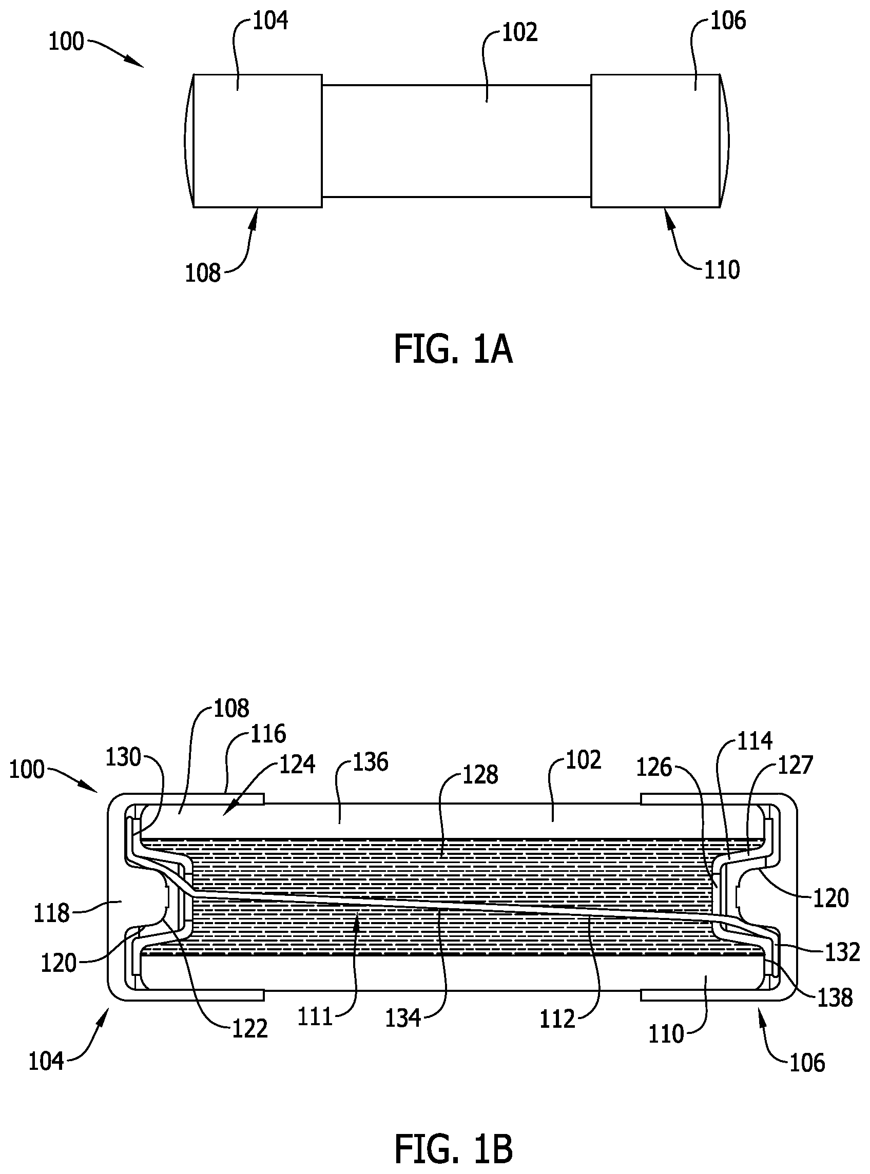 Patent US12106921 — Aluminum alloy miniature cartridge fuses — Figure 1