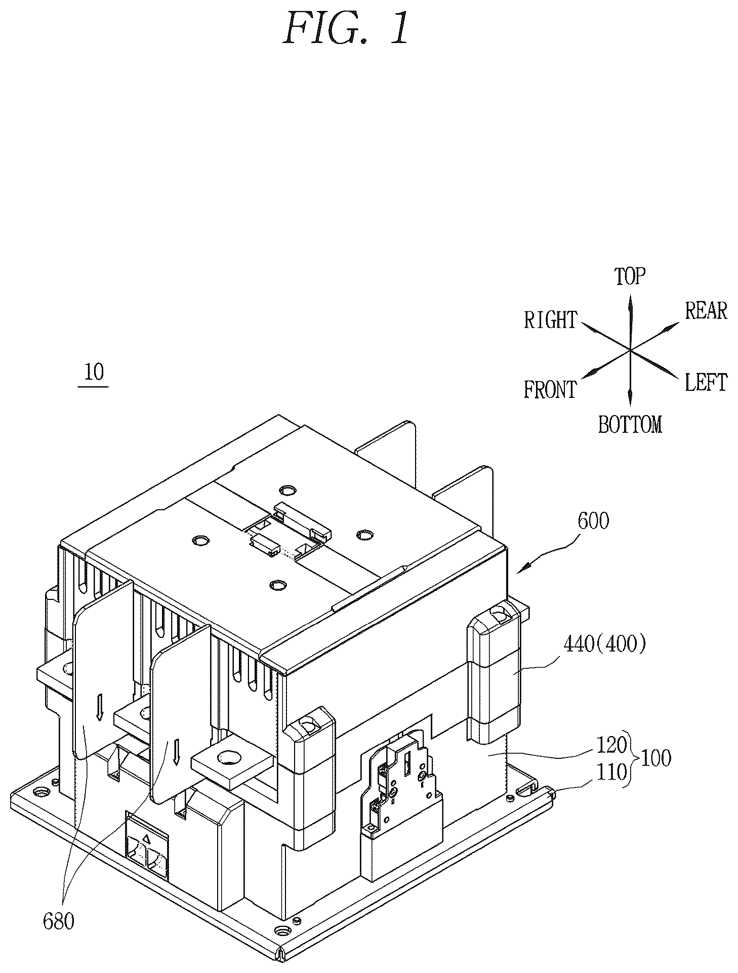 Patent US12106923 — Arc box and electromagnetic contactor comprising same — Figure 1