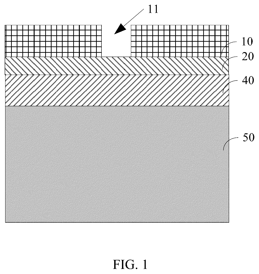 Patent US12106970 — Pattern sheet, semiconductor intermediate product, and hole etching method — Figure 1