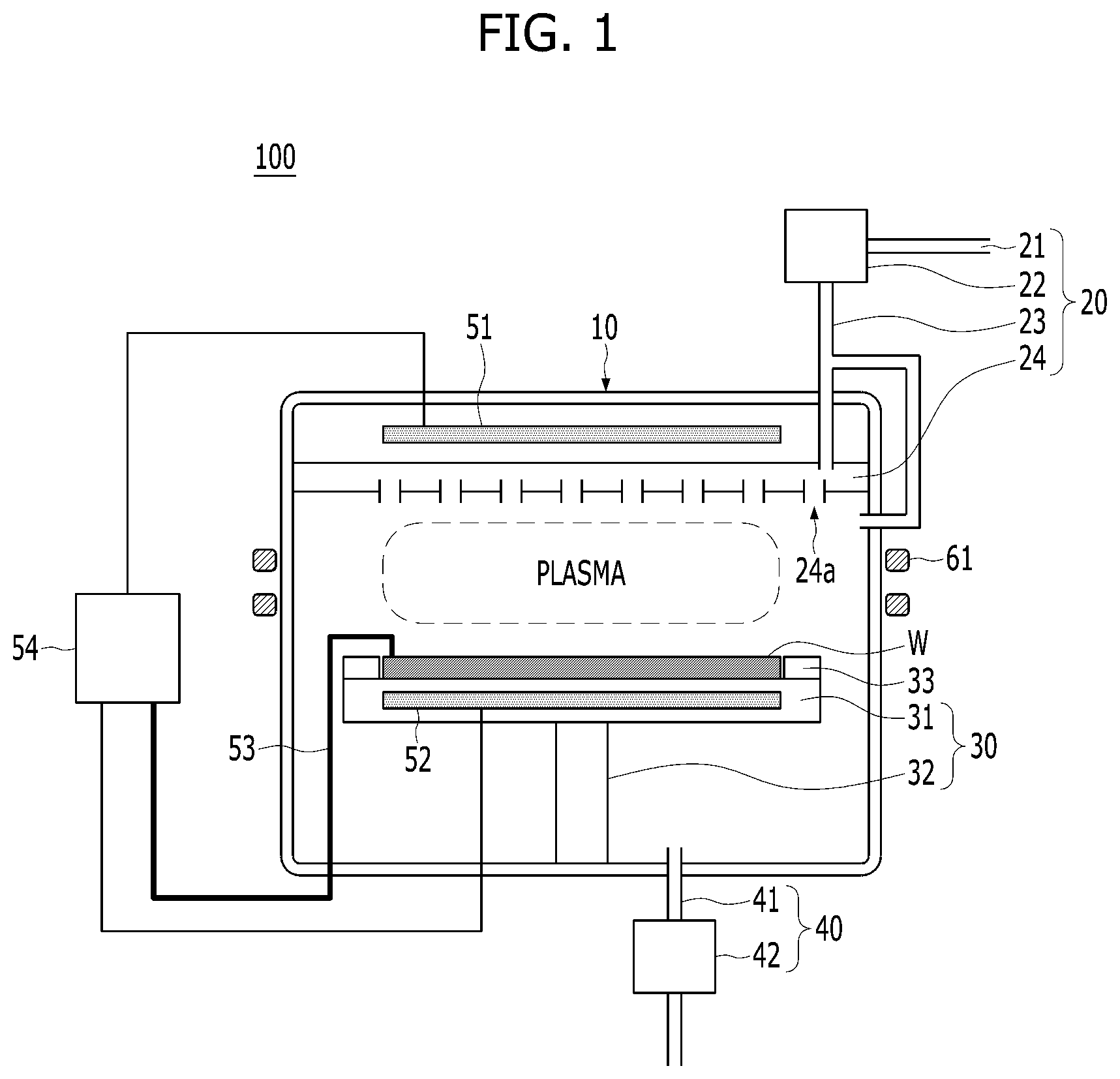 Patent US12106977 Figure 1 – Substrate processing apparatus having a middle electrode