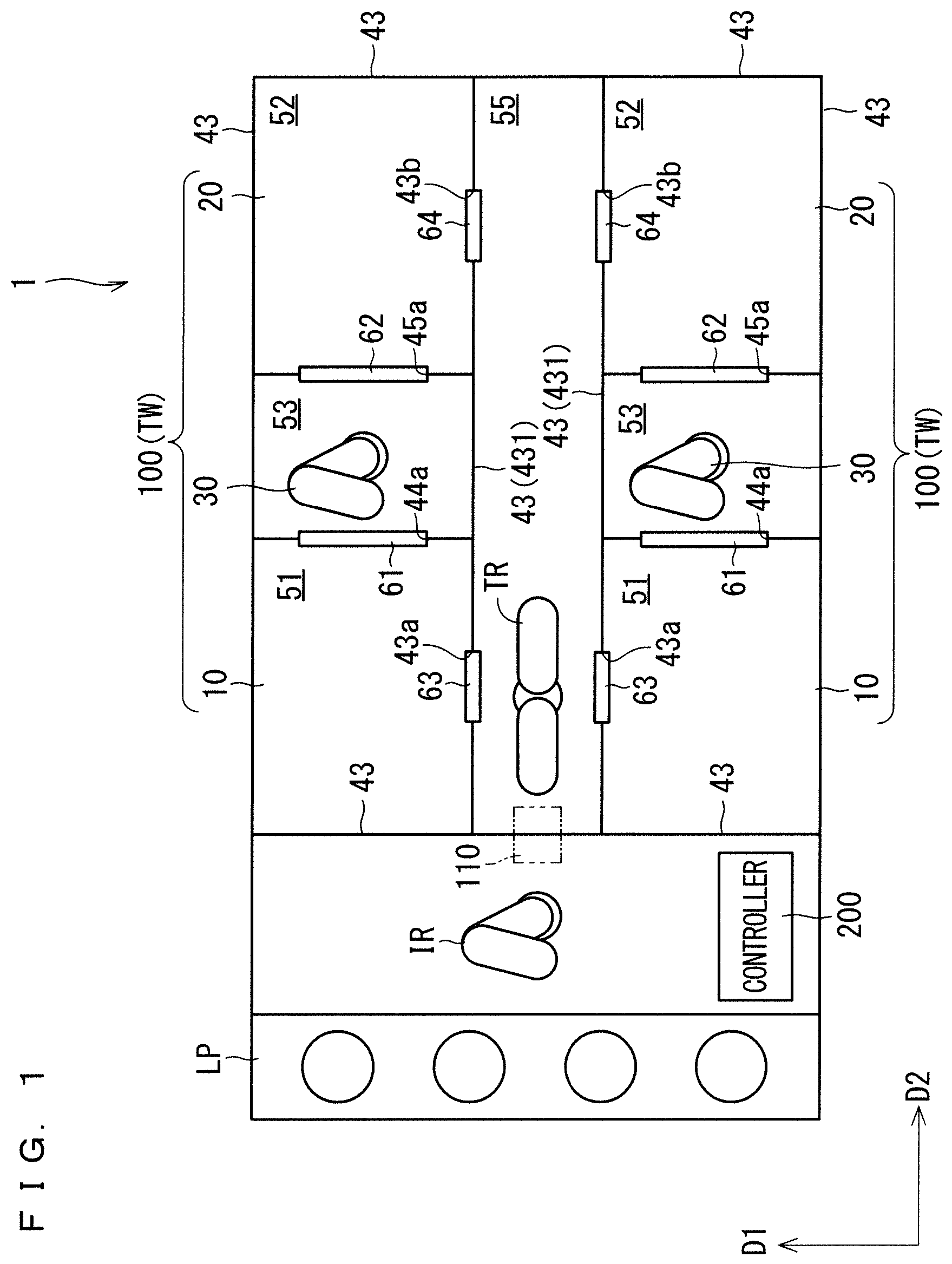 Patent US12106982 — Substrate processing device — Figure 1