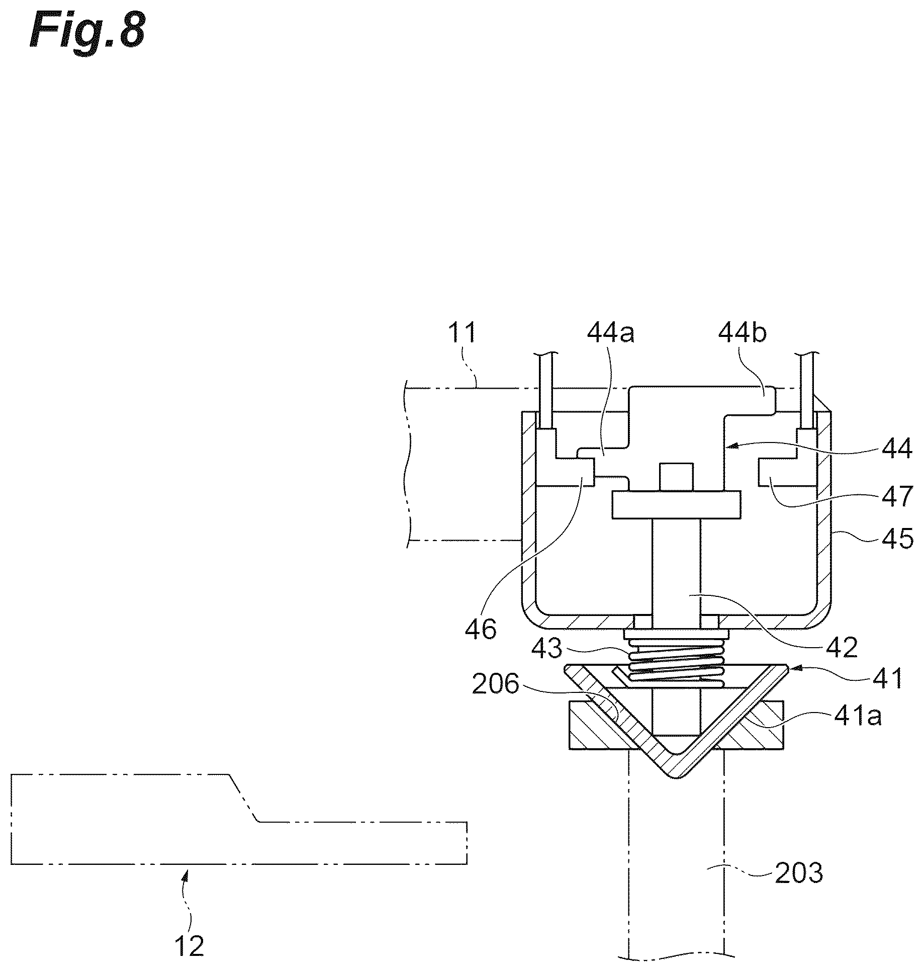Patent US12106990 Figure 8 – Gripper device, conveyance vehicle, and conveyance method