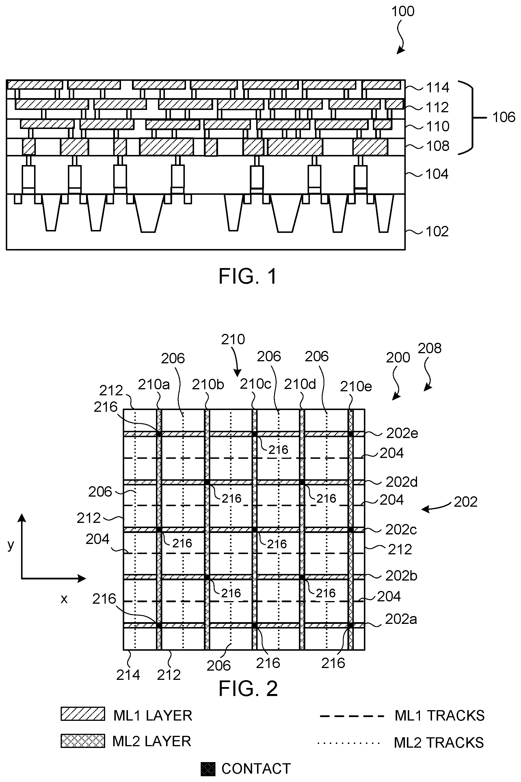 Patent US12107048 — Layouts for conductive layers in integrated circuits — Figure 1
