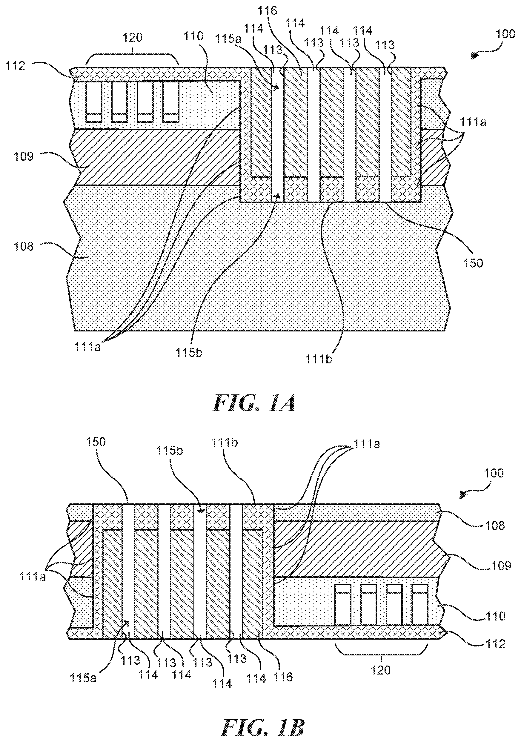 Patent US12107050 — Front end of line interconnect structures and associated systems and methods — Figure 1