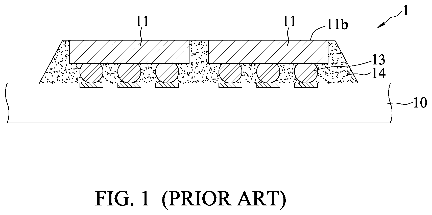 Patent US12107055 — Electronic package and fabrication method thereof — Figure 1
