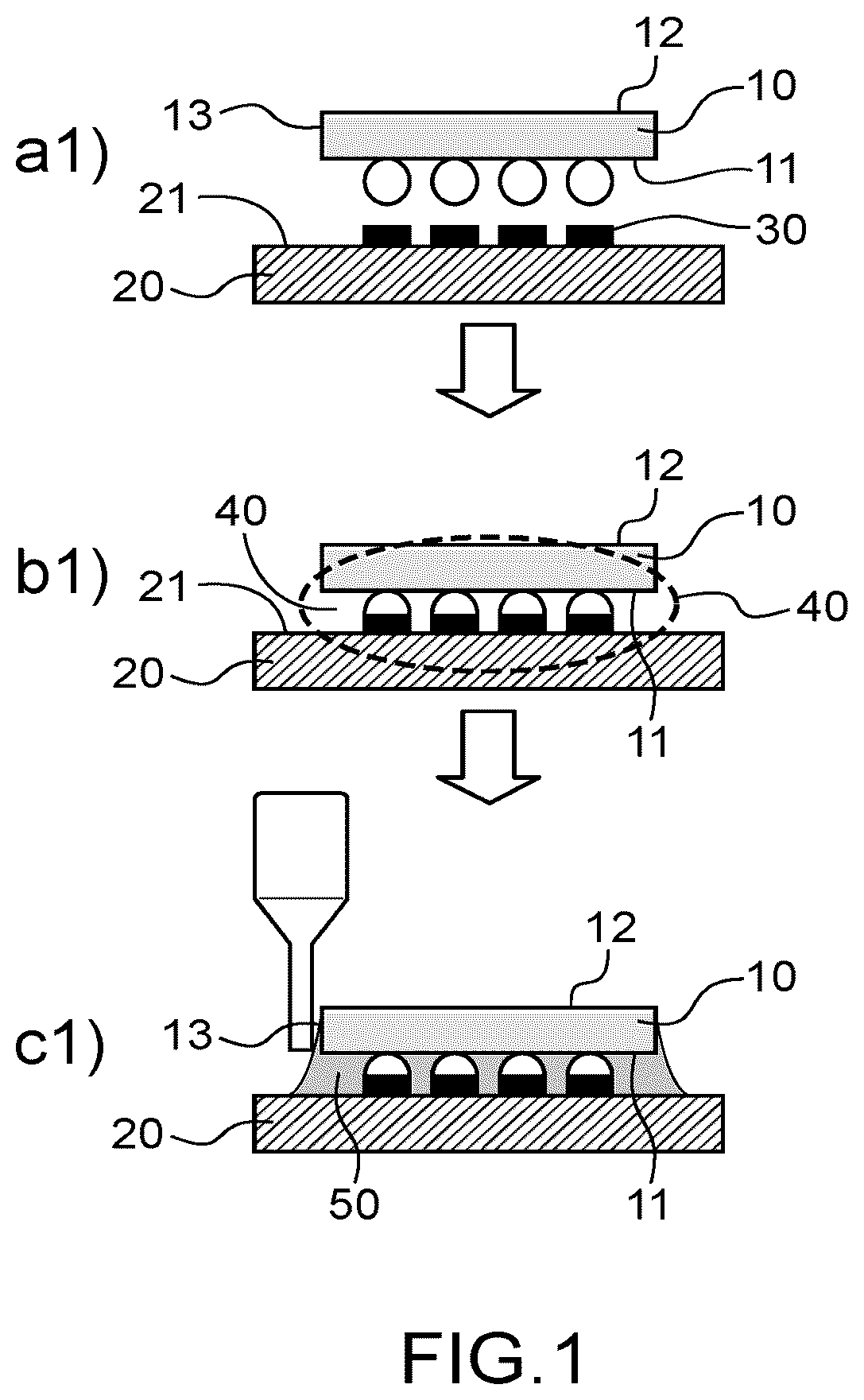 Patent US12107069 — Method for manufacturing a structure — Figure 1