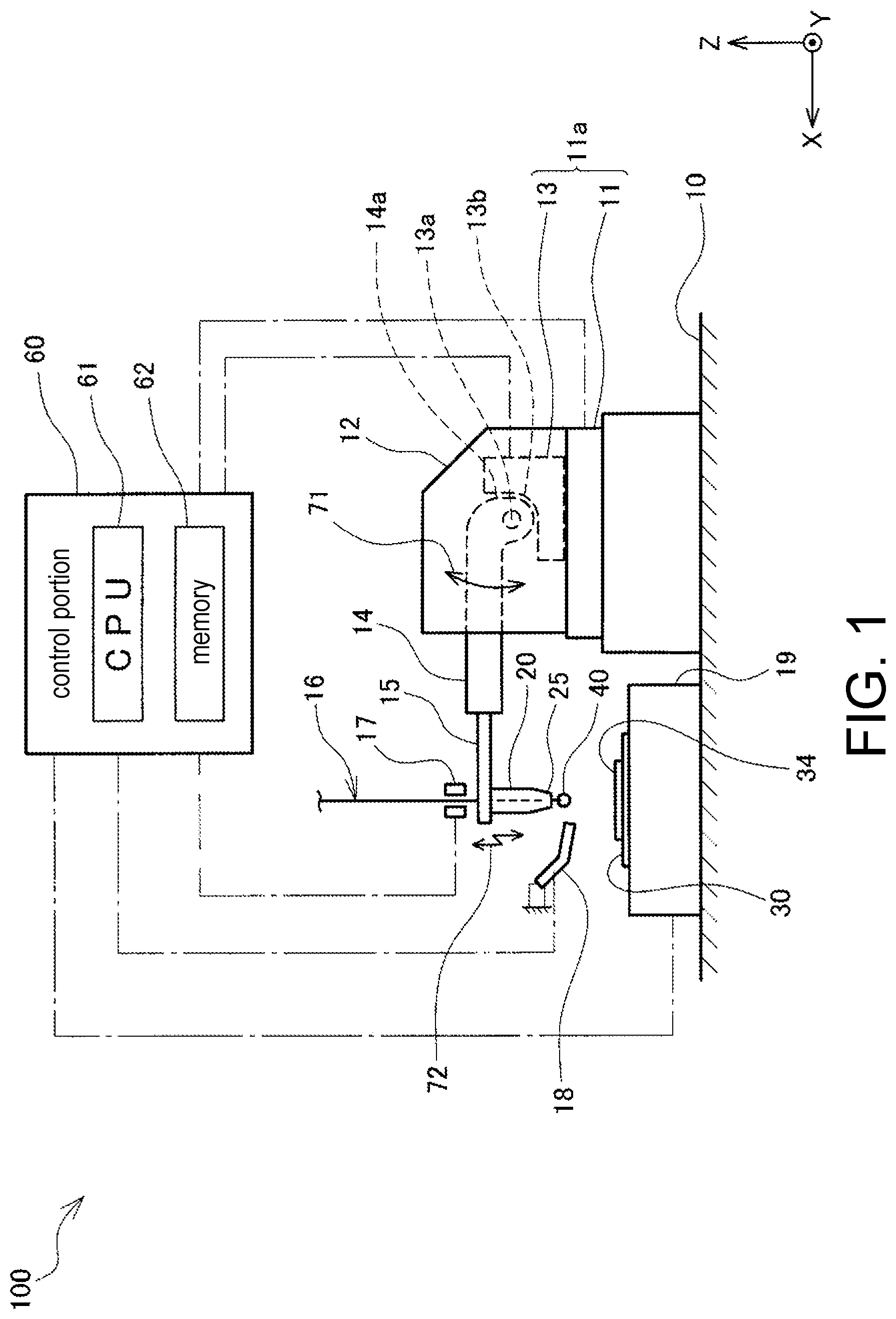 Patent US12107070 — Wire bonding apparatus and method for manufacturing semiconductor device — Figure 1