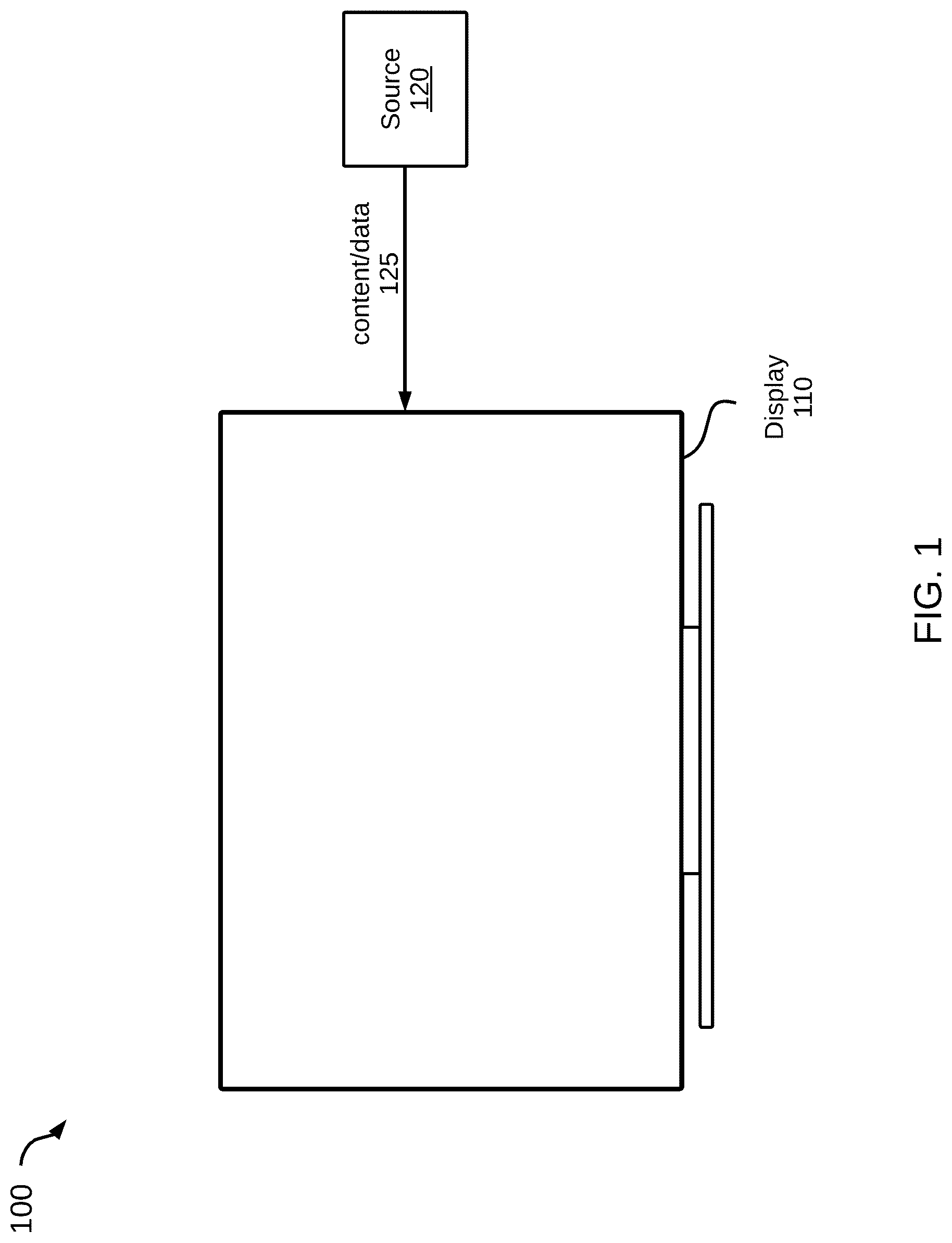 Patent US12107072 — Display backplane including an array of tiles — Figure 1