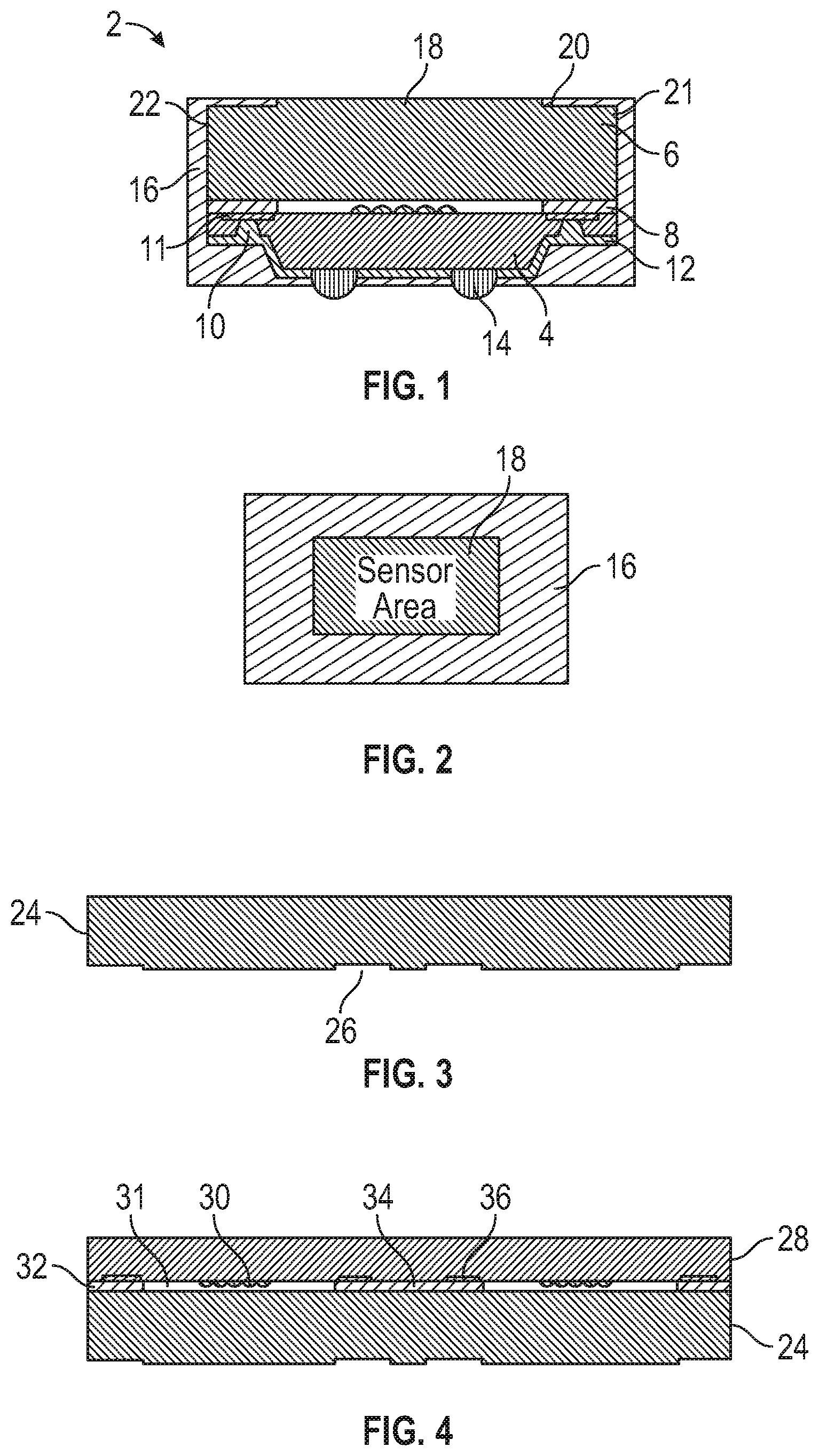 Patent US12107102 — Anti-flare semiconductor packages and related methods — Figure 1