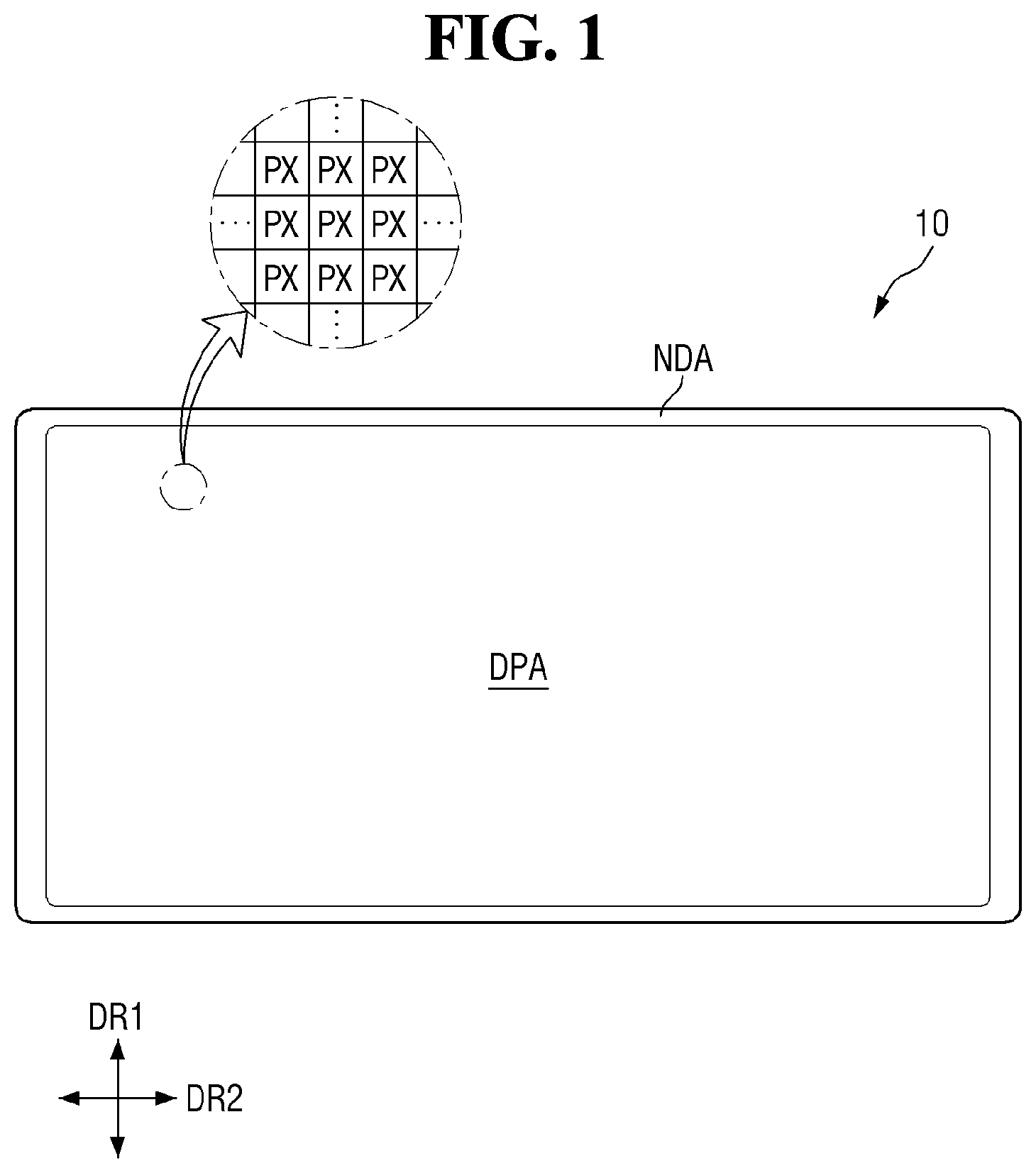 Patent US12107114 — Display device — Figure 1