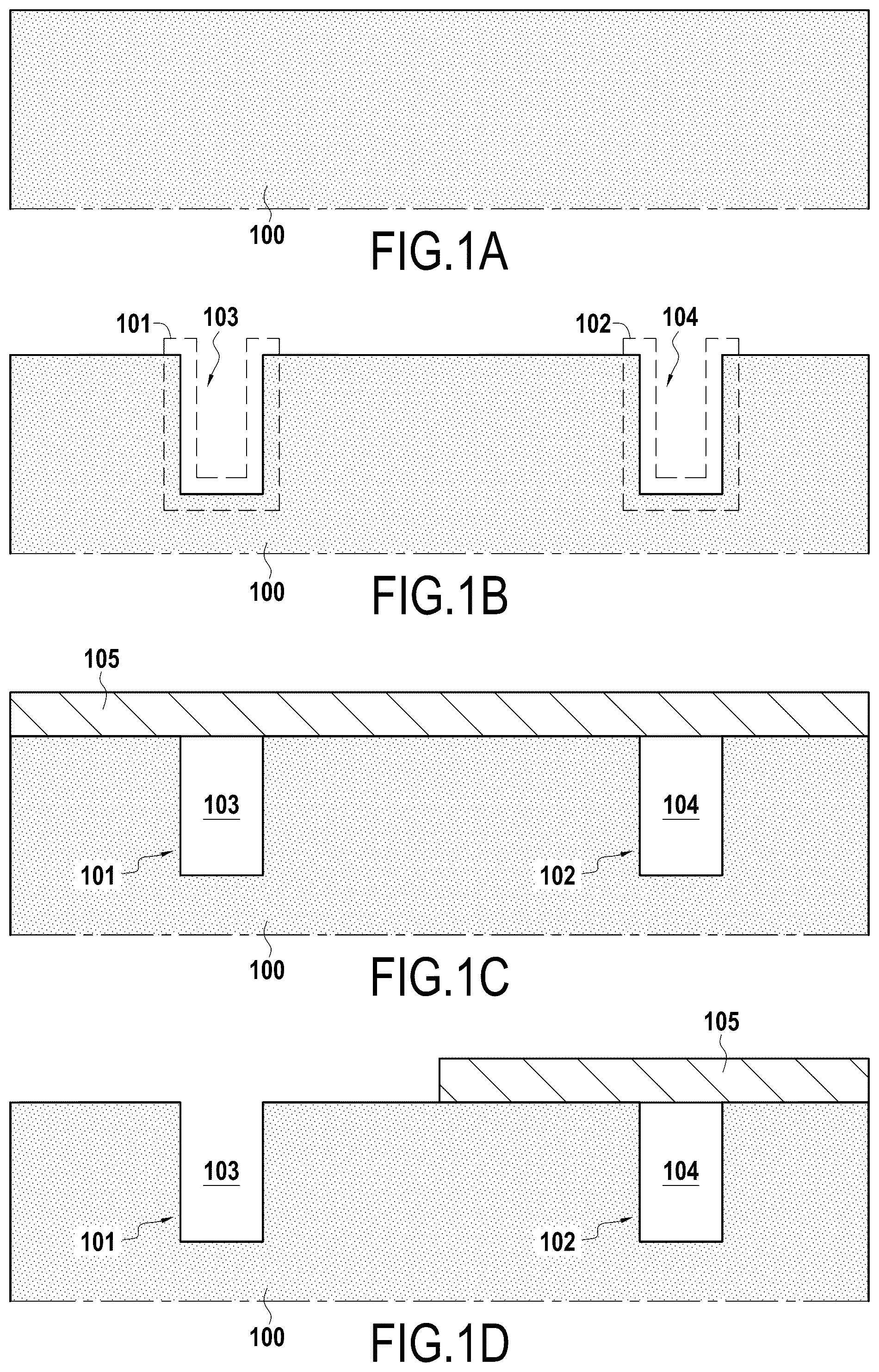 Patent US12107118 — Method for forming an electronic product comprising two capacitors having different dielectric thicknesses, and corresponding electronic product — Figure 1