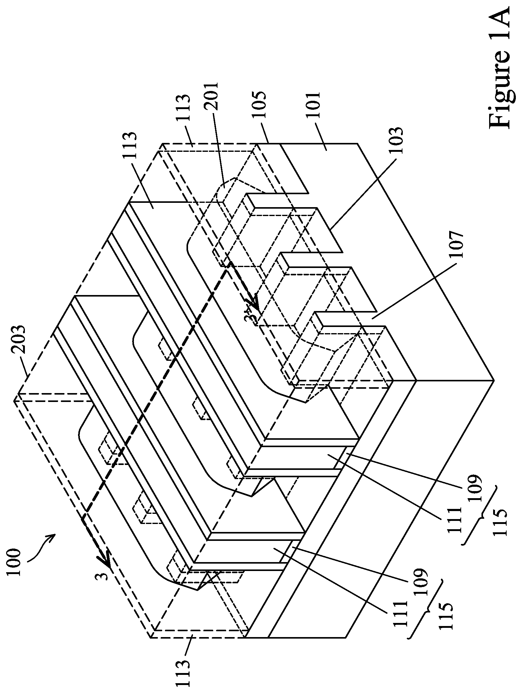 Patent US12107133 — Semiconductor devices and methods of manufacture — Figure 1