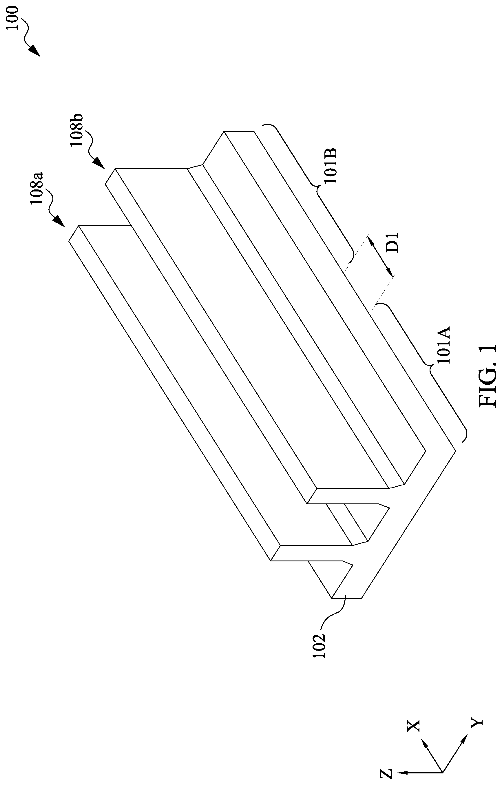 Patent US12107163 Figure 1 – Semiconductor device structure having dislocation stress memorization and methods of forming the same