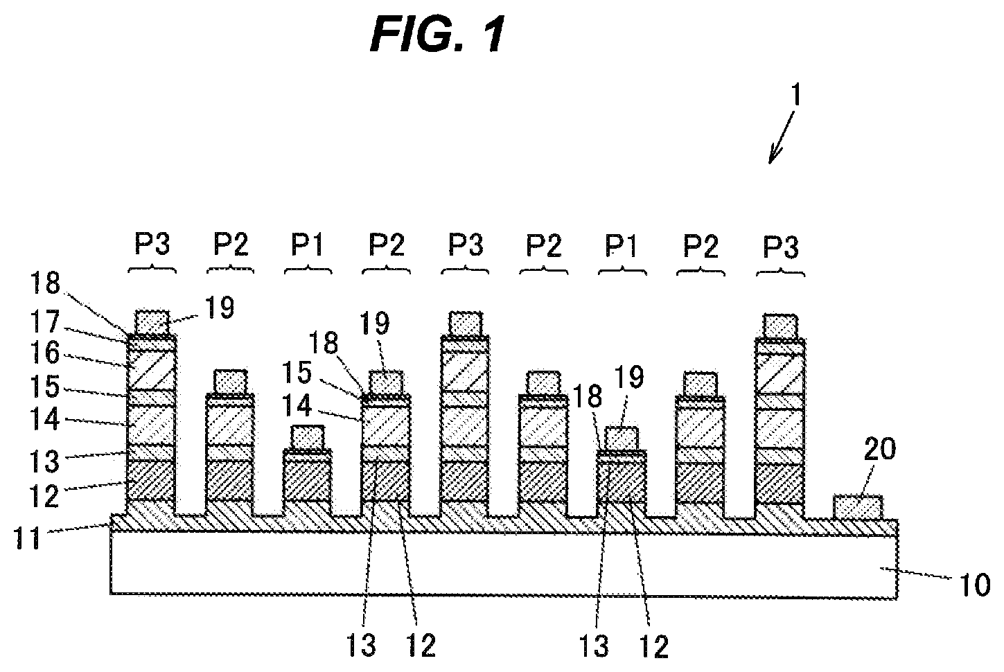 Patent US12107185 — Light-emitting element and method for manufacturing same — Figure 1