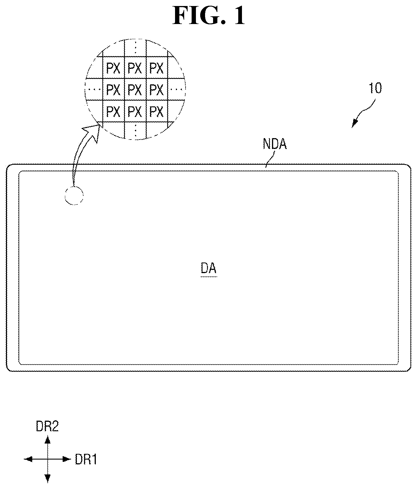 Patent US12107191 — Display device and manufacturing method therefor — Figure 1