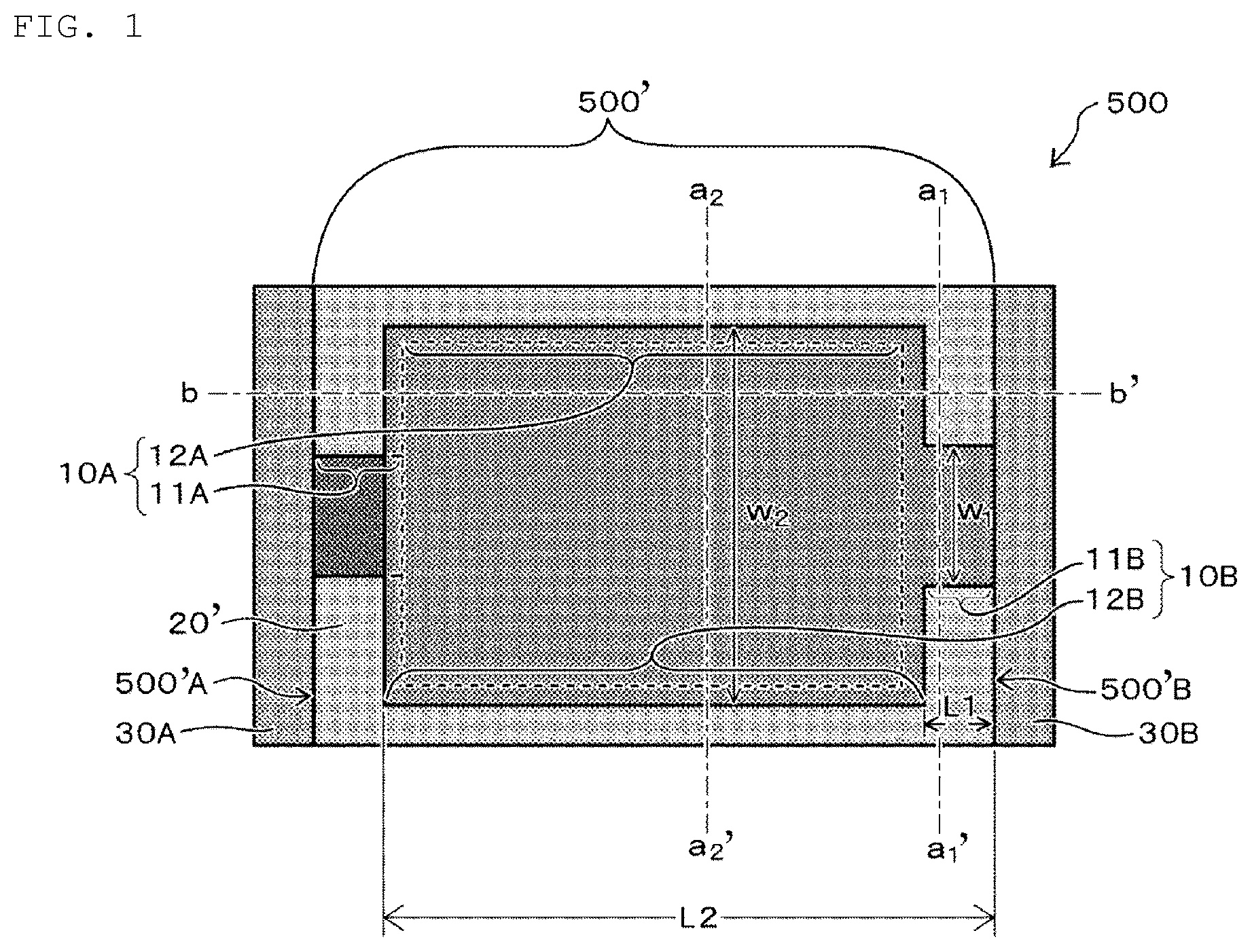 Patent US12107215 — Solid-state battery — Figure 1