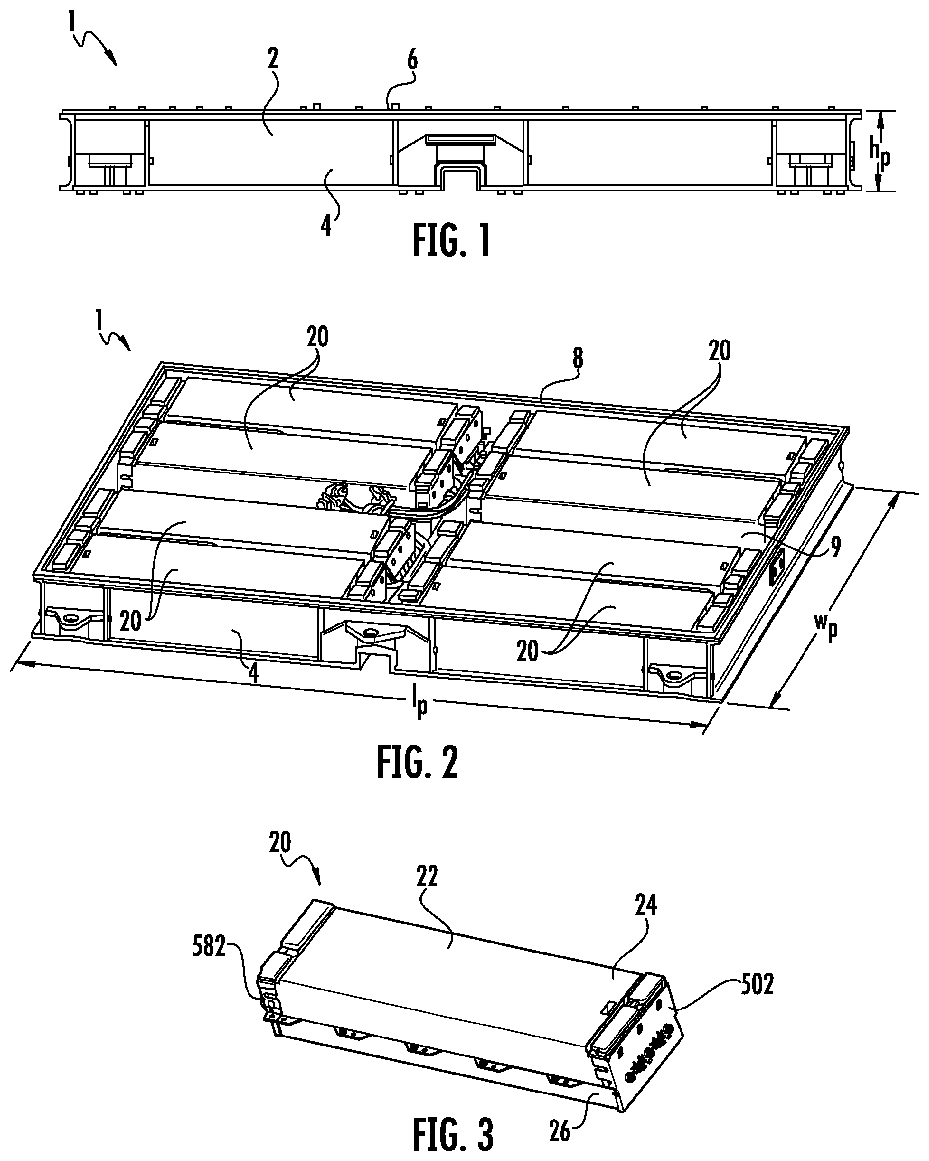 Patent US12107247 — Battery pack with thermal management system — Figure 1