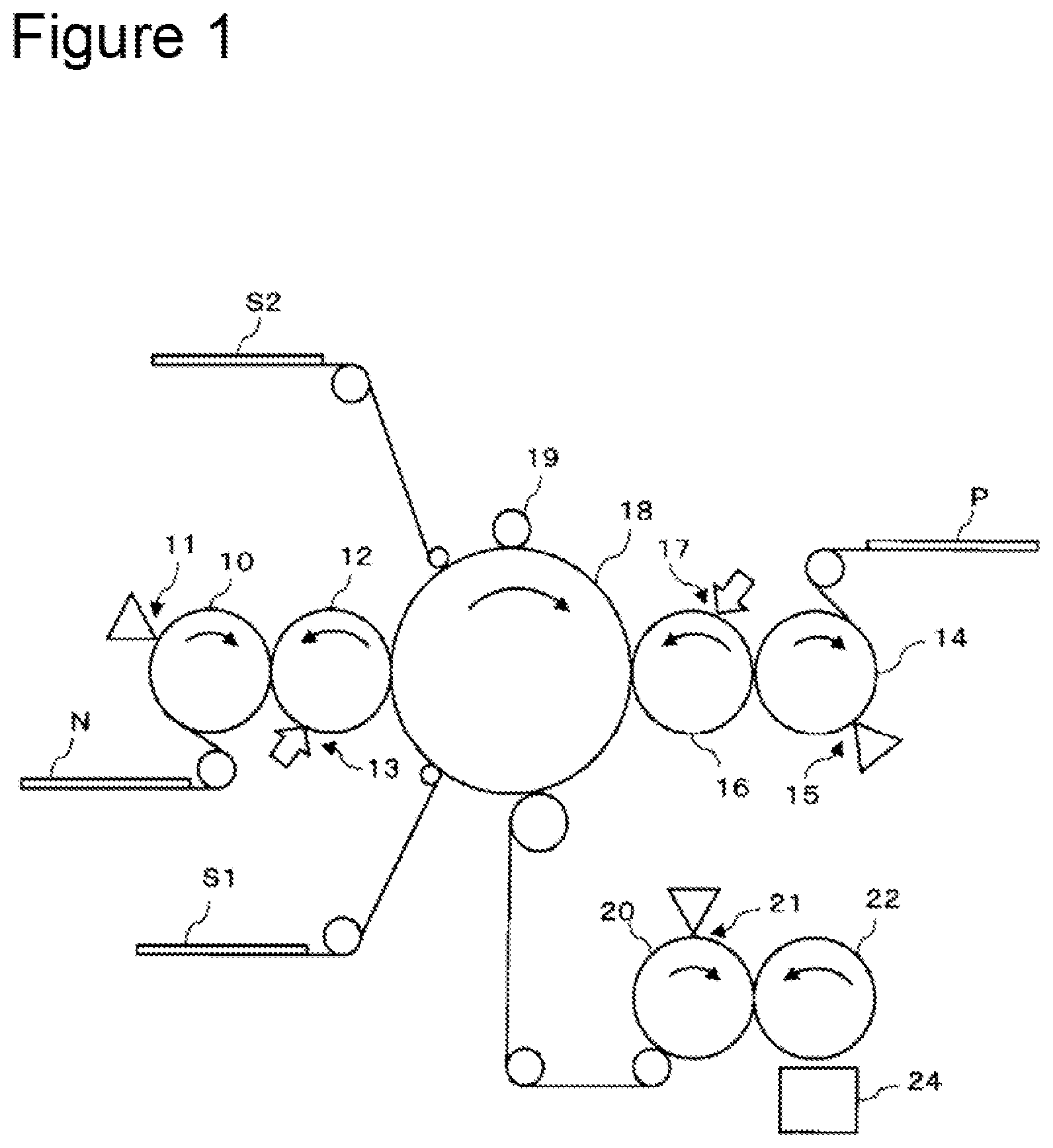 Patent US12107251 — Device and method for manufacturing laminated electrode body — Figure 1