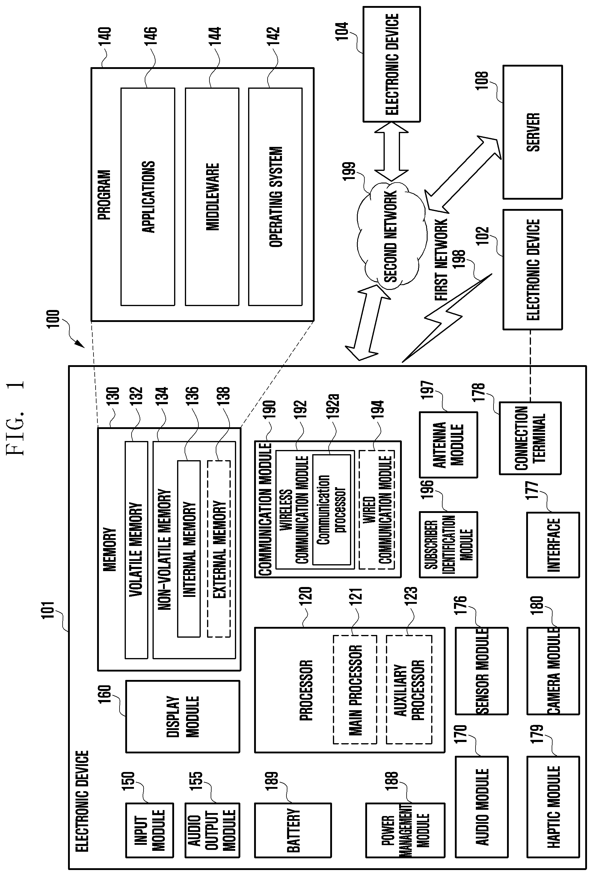 Patent US12107321 — Antenna and electronic device including same — Figure 1