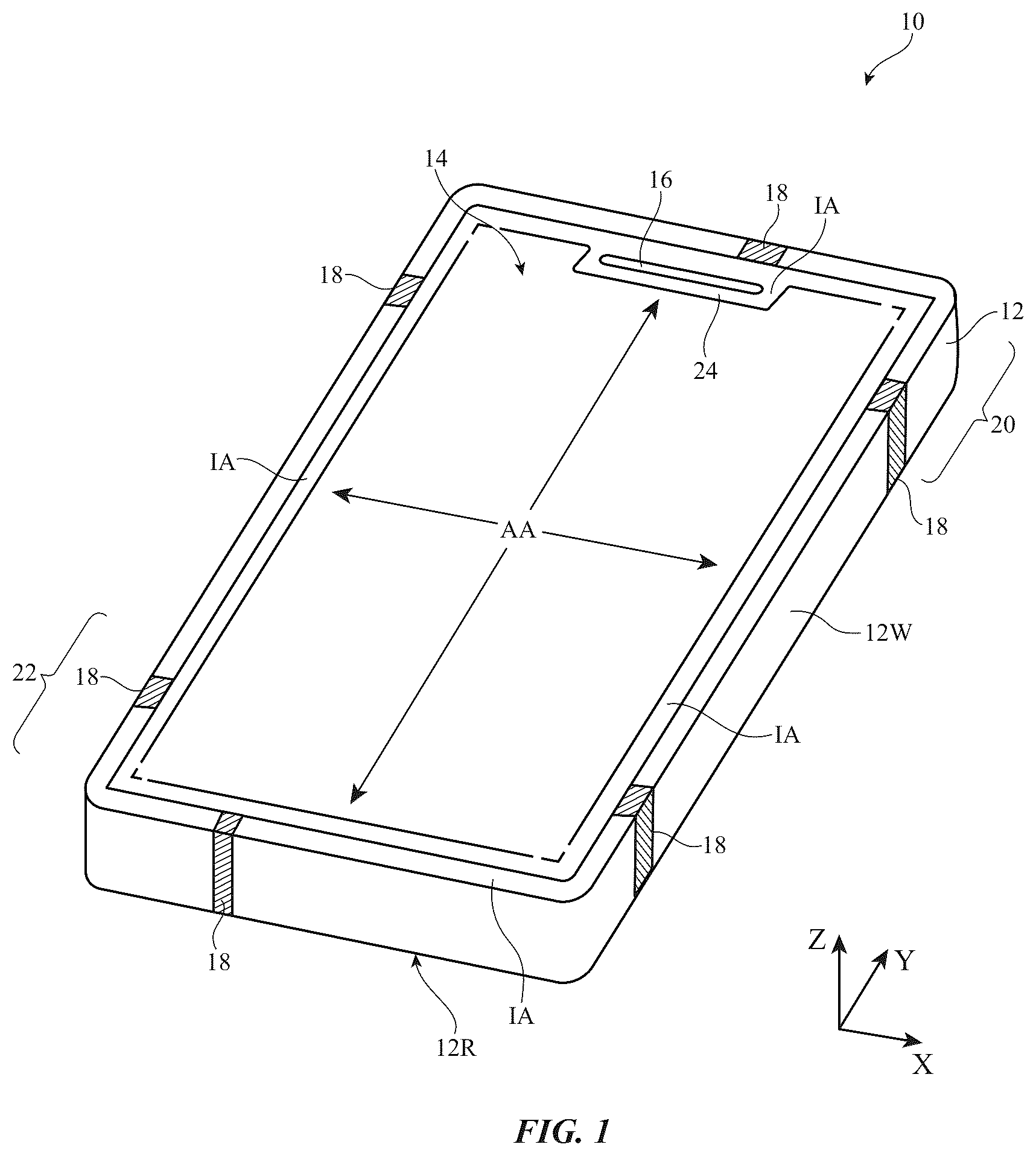 Patent US12107328 — Electronic devices with interconnected ground structures — Figure 1
