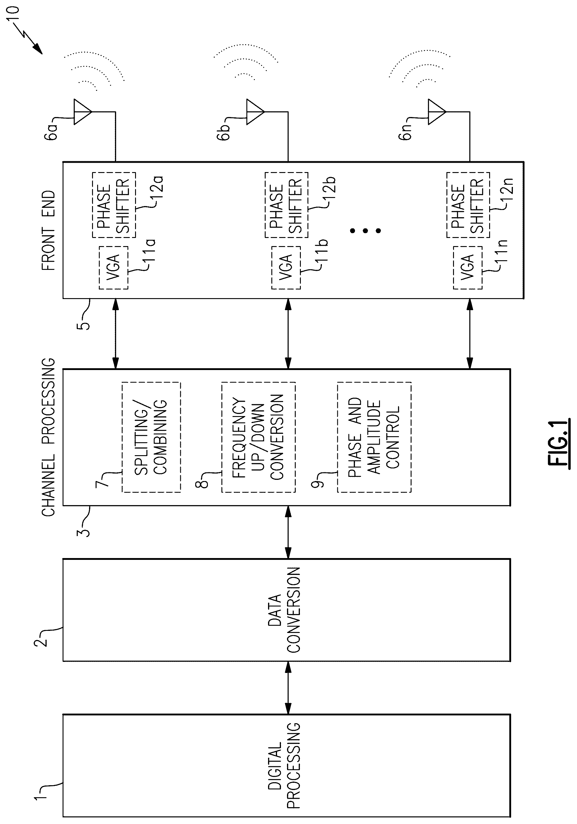 Patent US12107330 — Apparatus and methods for circularly polarized antenna arrays — Figure 1