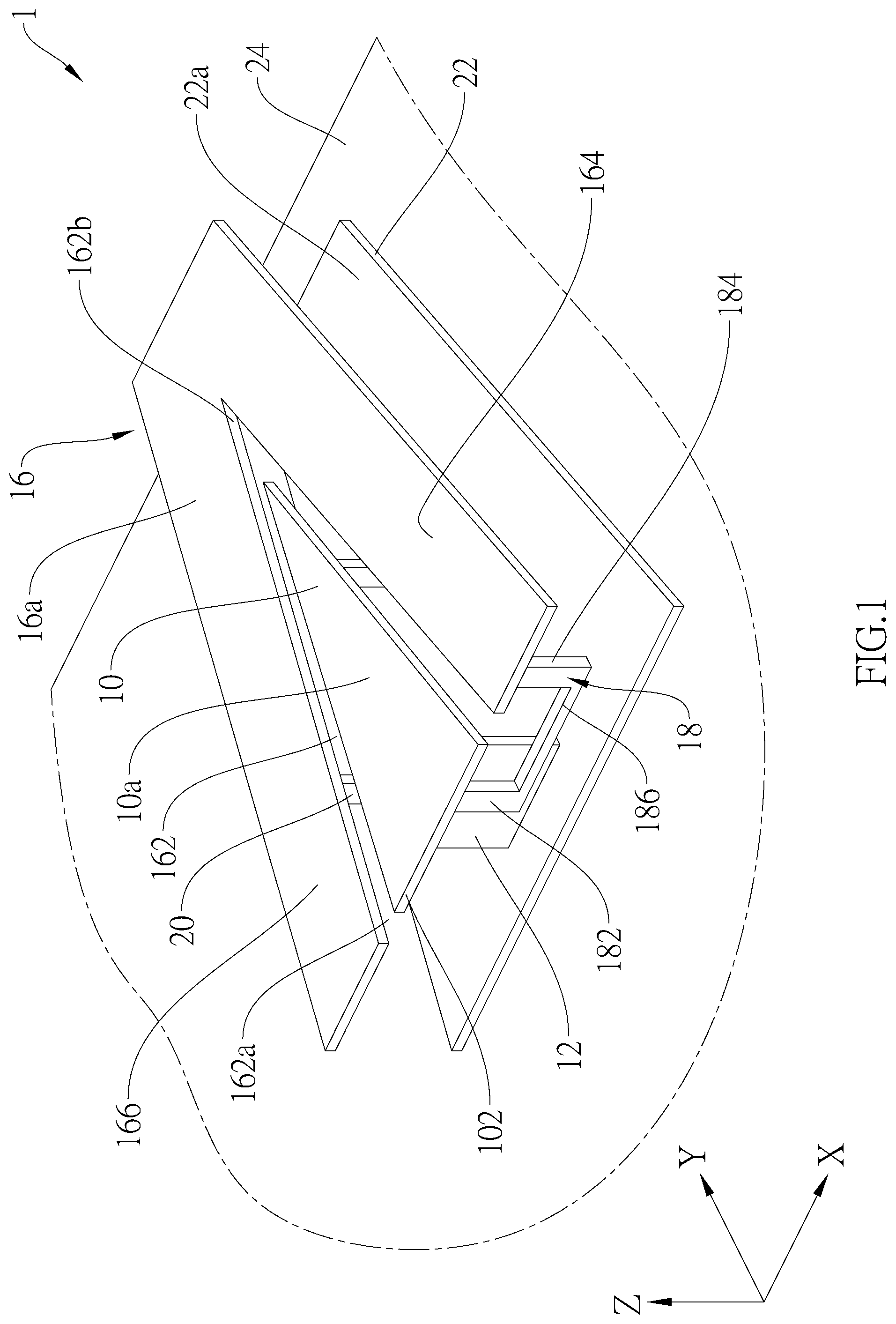 Patent US12107342 Figure 1 – Multiband antenna