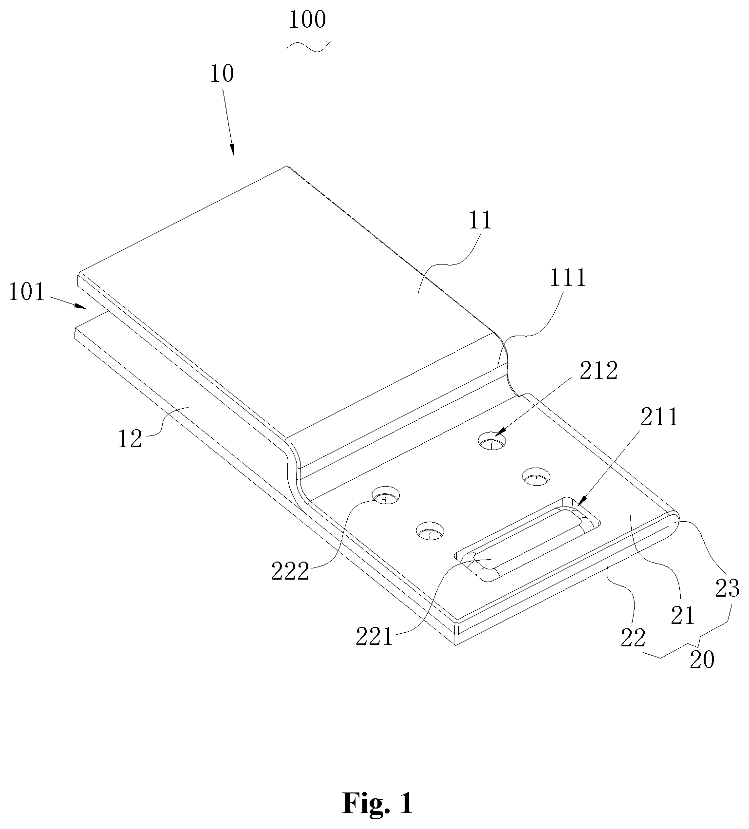Patent US12107359 — Terminal body, connection terminal and sheet material for manufacturing terminal body — Figure 1