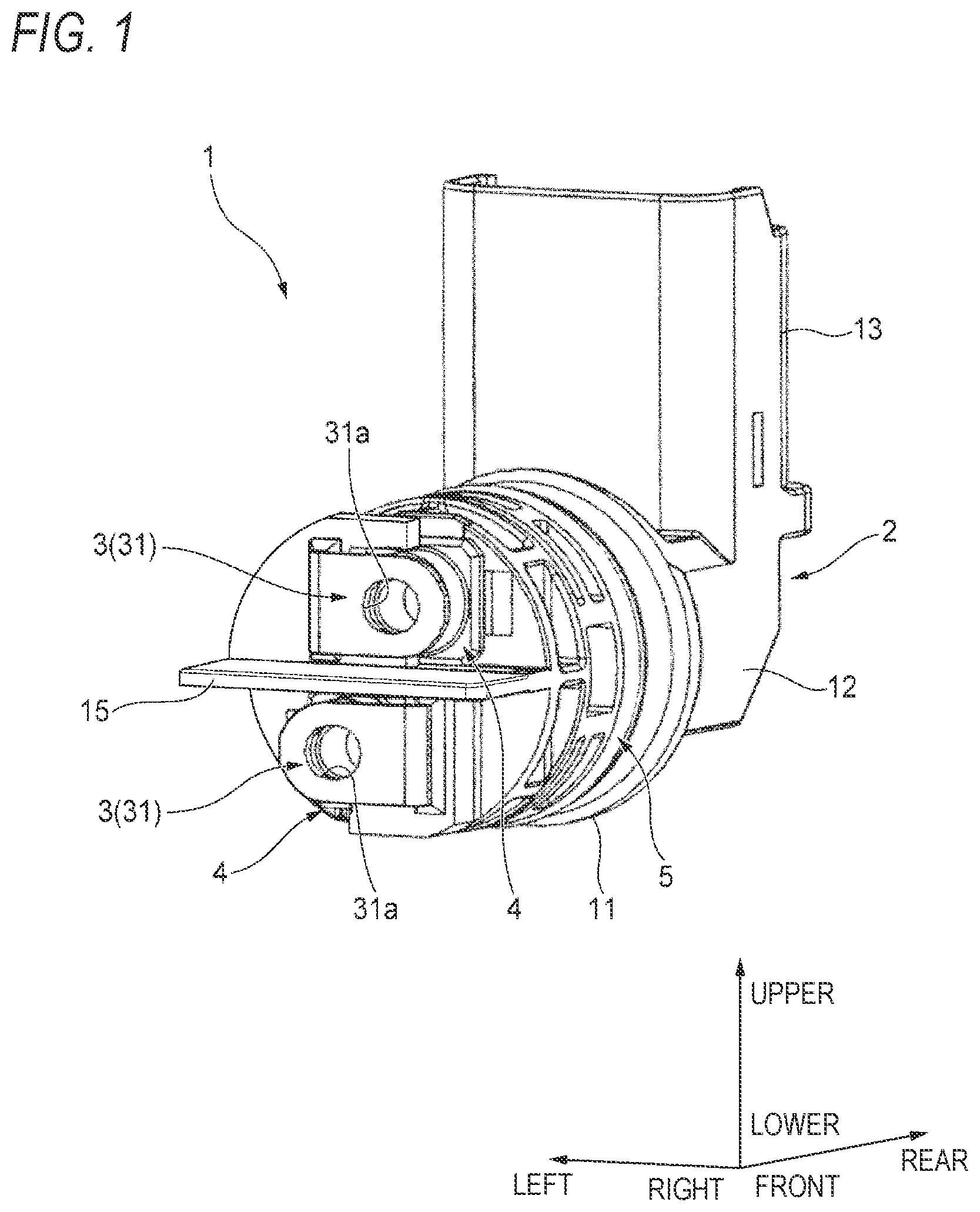 Patent US12107362 — Connector and holding structure of electric wire with terminal — Figure 1