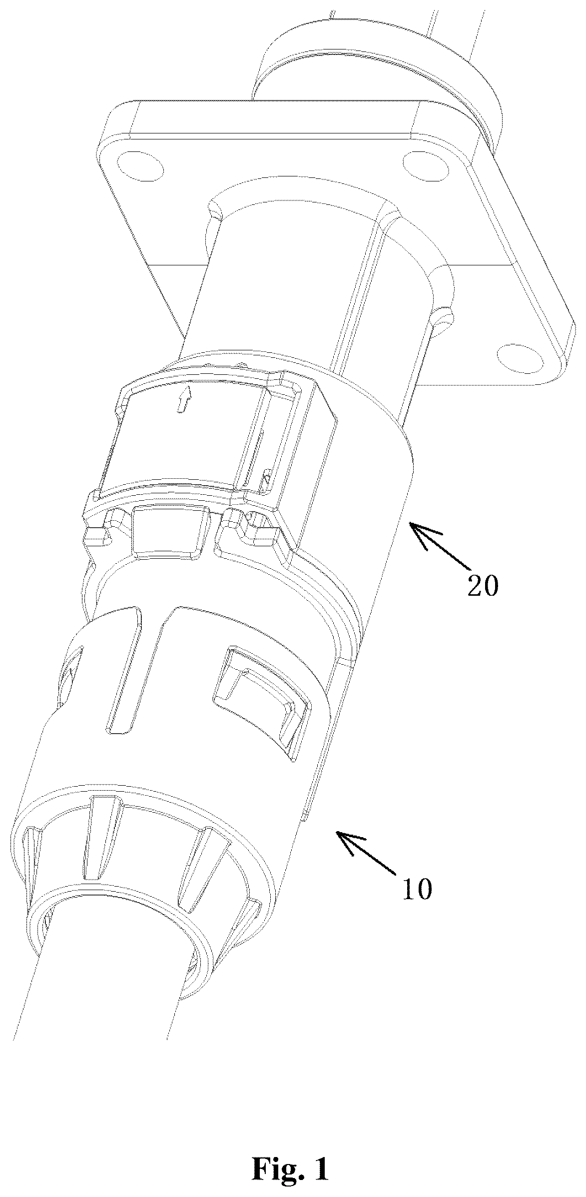 Patent US12107366 Figure 1 – Connector and connector assembly
