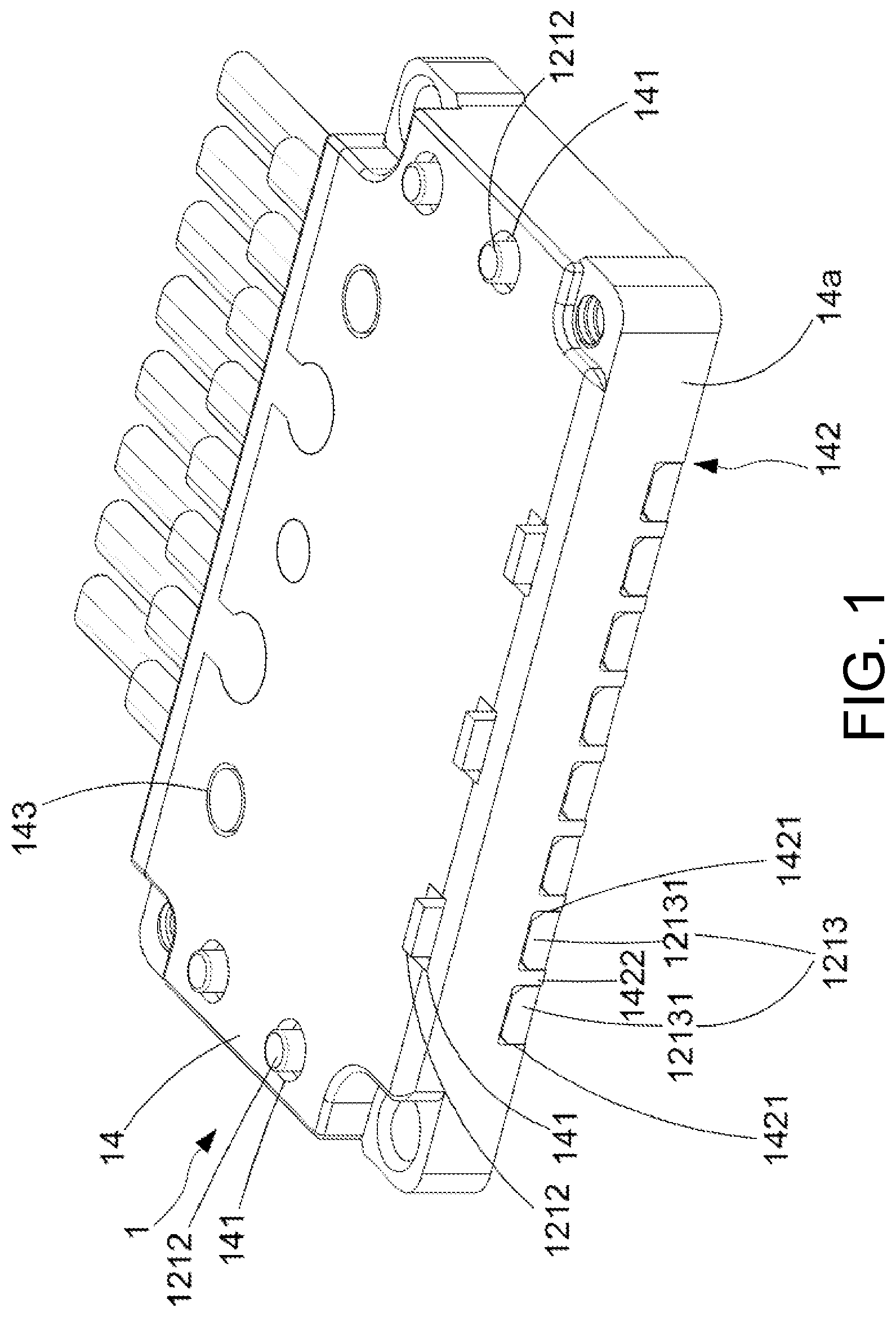 Patent US12107370 — Electrical connector with ground terminals and shielding ground terminals around signal terminals — Figure 1