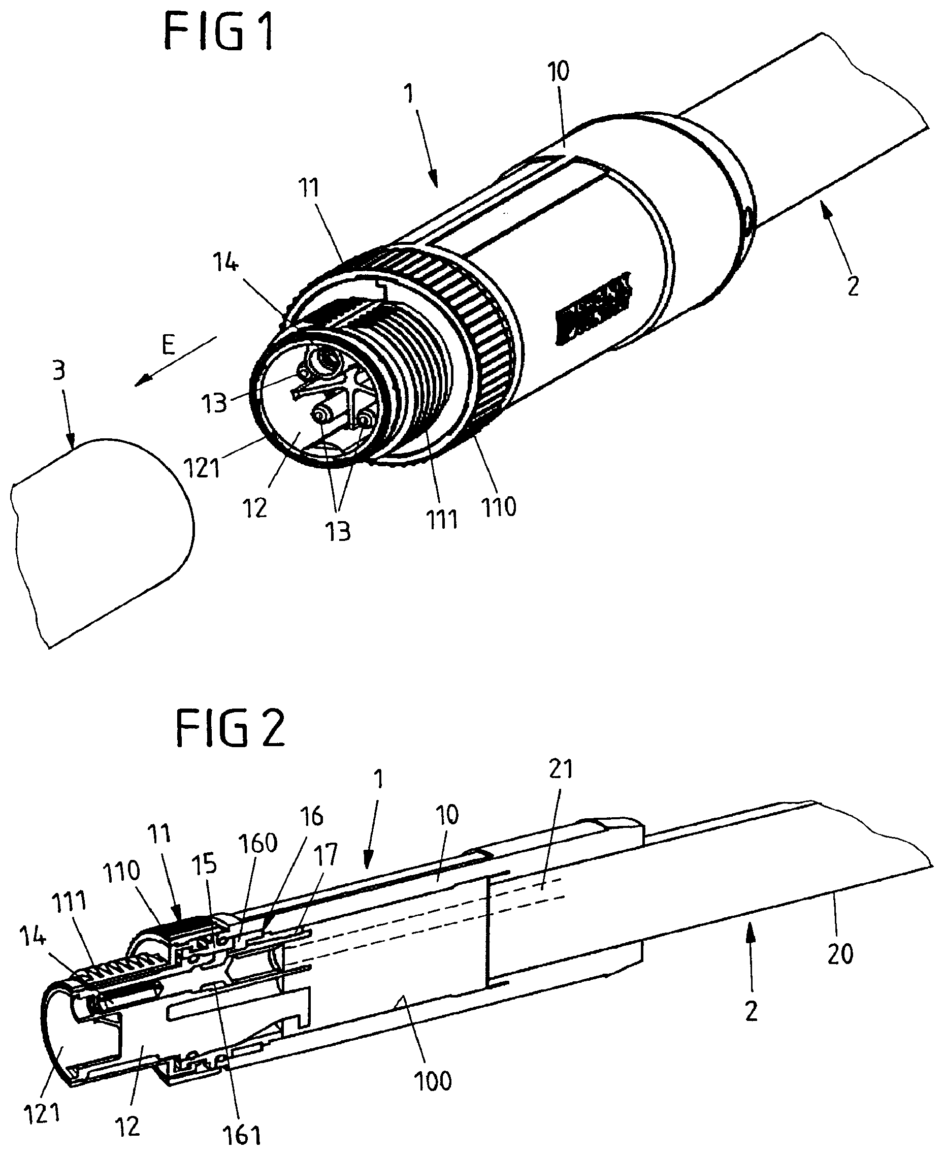 Patent US12107372 Figure 1 – Electrical connector having a contacting element designed as a cast part
