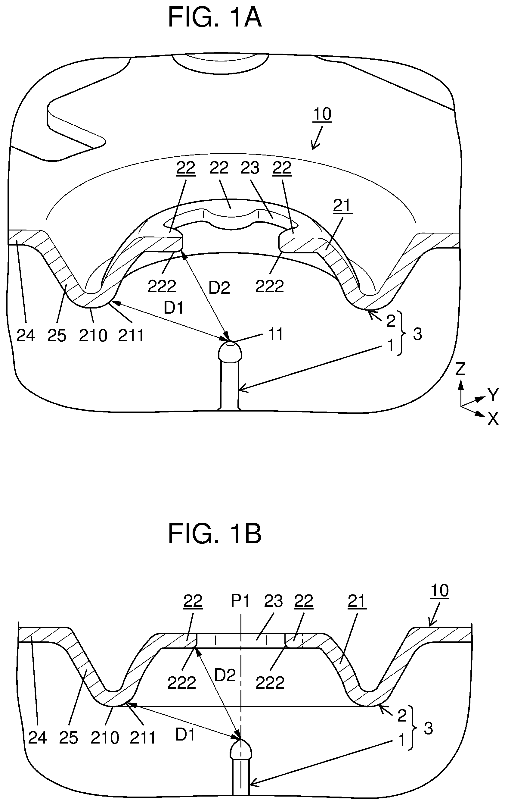 Patent US12107397 — Electric discharge device and electrode device — Figure 1
