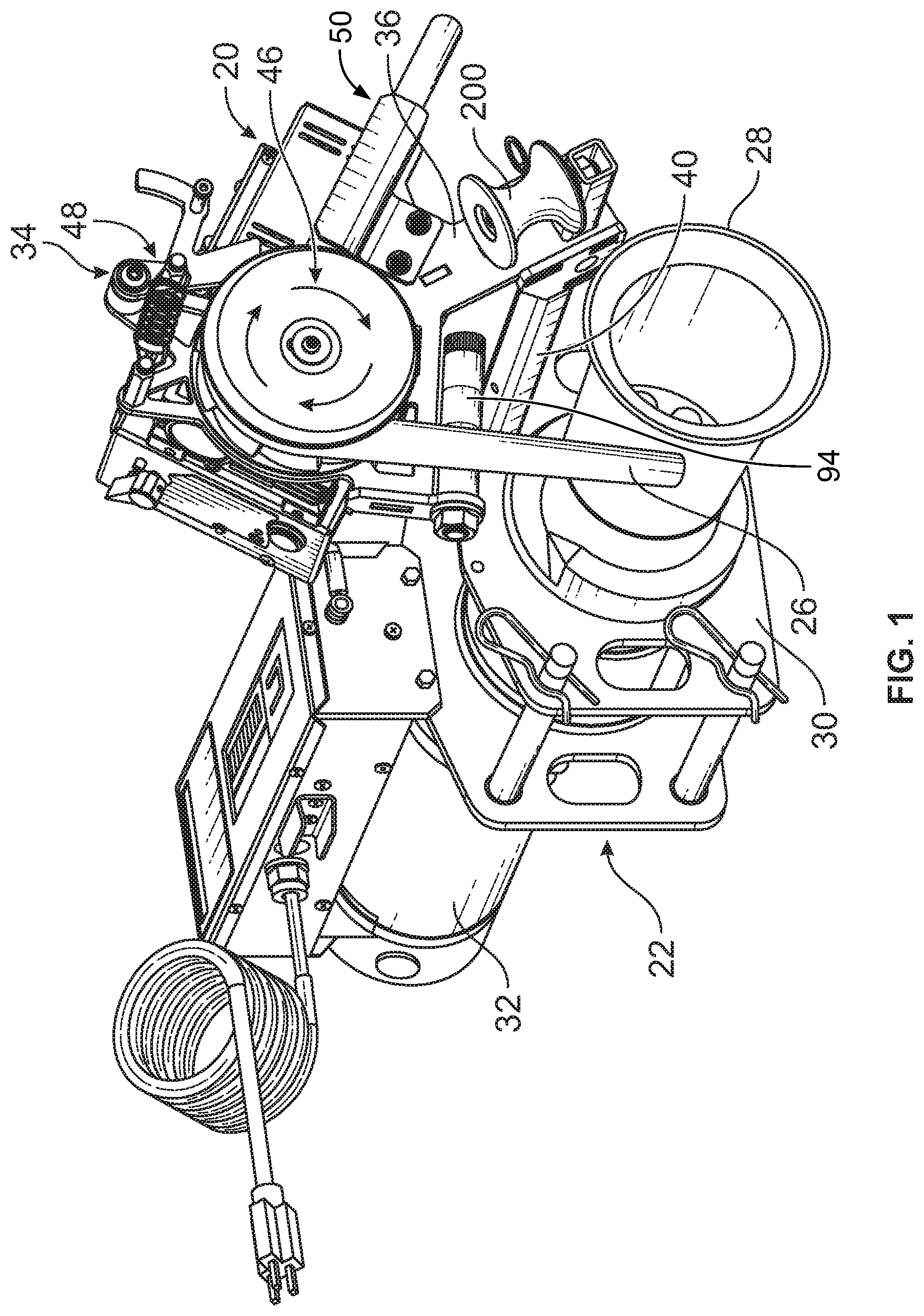 Patent US12107399 — Cable puller adapter for use with a cable puller and its method of use — Figure 1