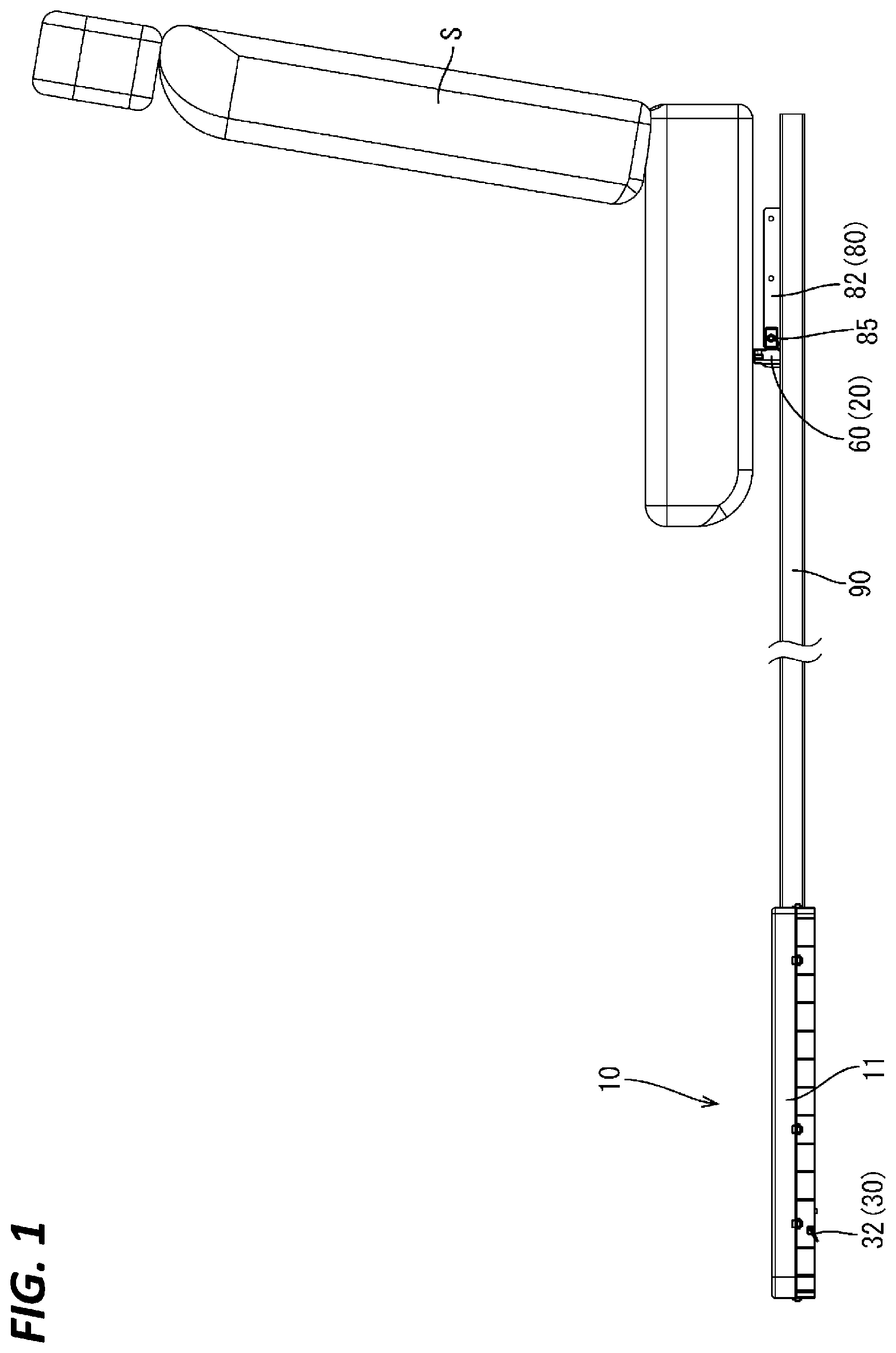 Patent US12107401 — Wiring harness module and wiring harness routing device — Figure 1