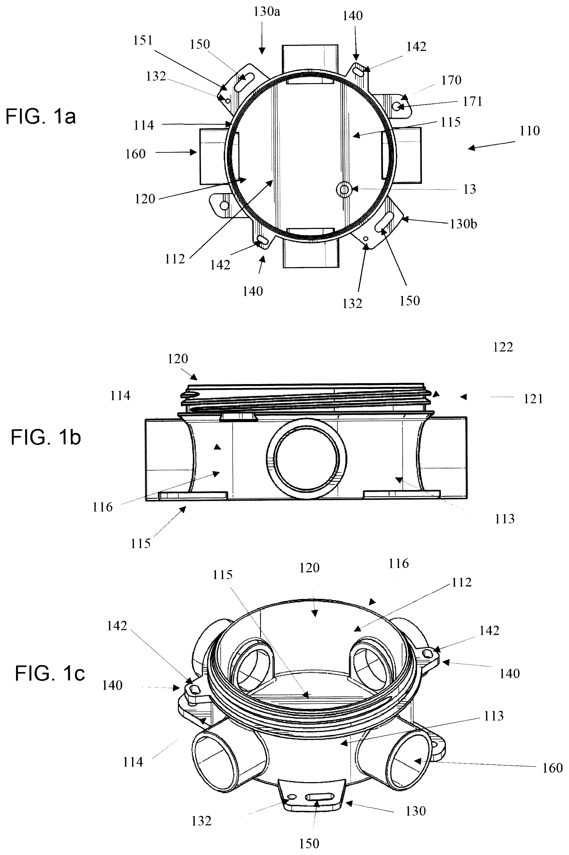 Patent US12107405 — Outlet box — Figure 1
