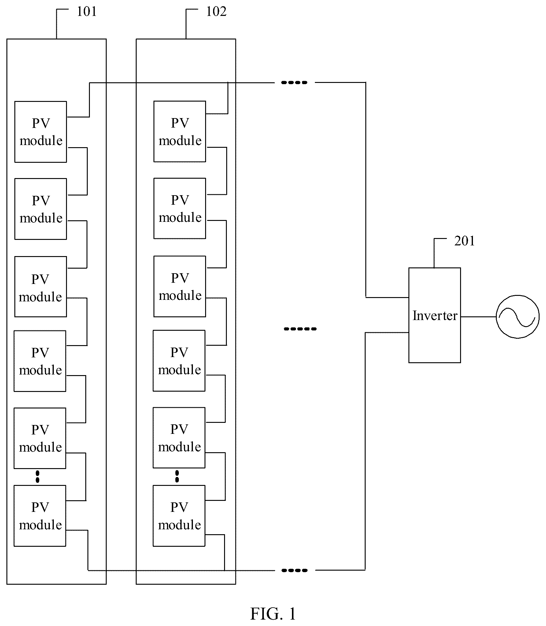 Patent US12107425 — Photovoltaic power generation system and method — Figure 1