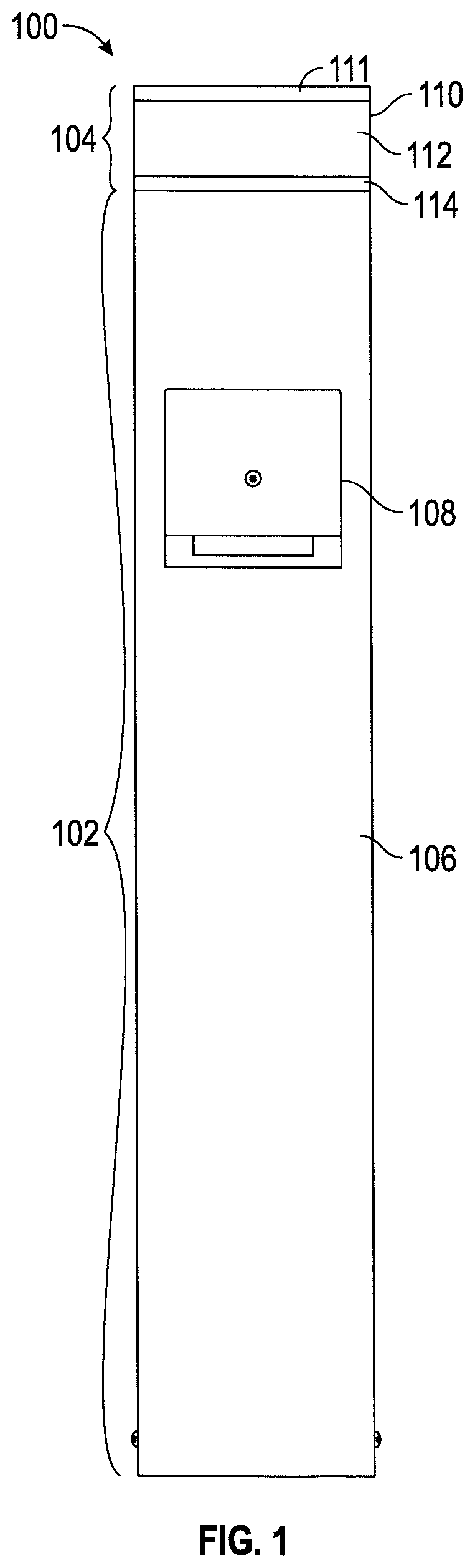Patent US12107448 — Outdoor lighting and power charging station — Figure 1
