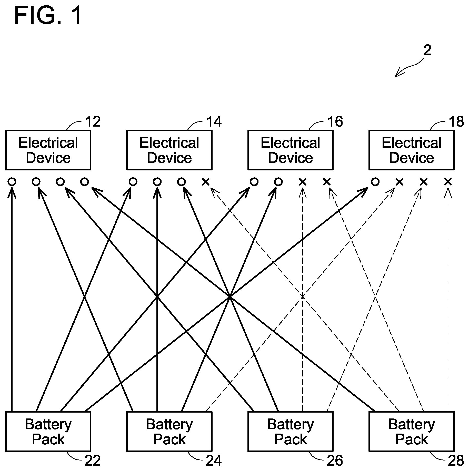 Patent US12107449 — Electrical-device system and detachable DC power source — Figure 1