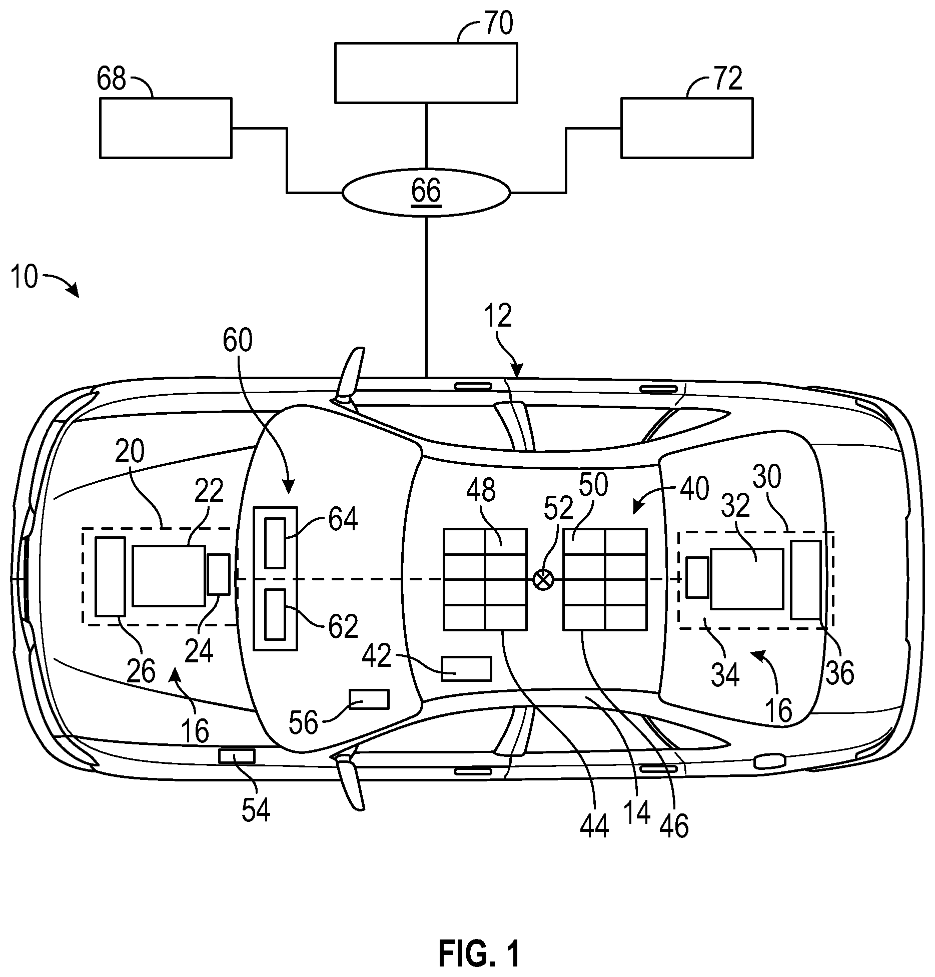 Patent US12107454 — Efficient charging of an external energy storage system from a vehicle battery system — Figure 1